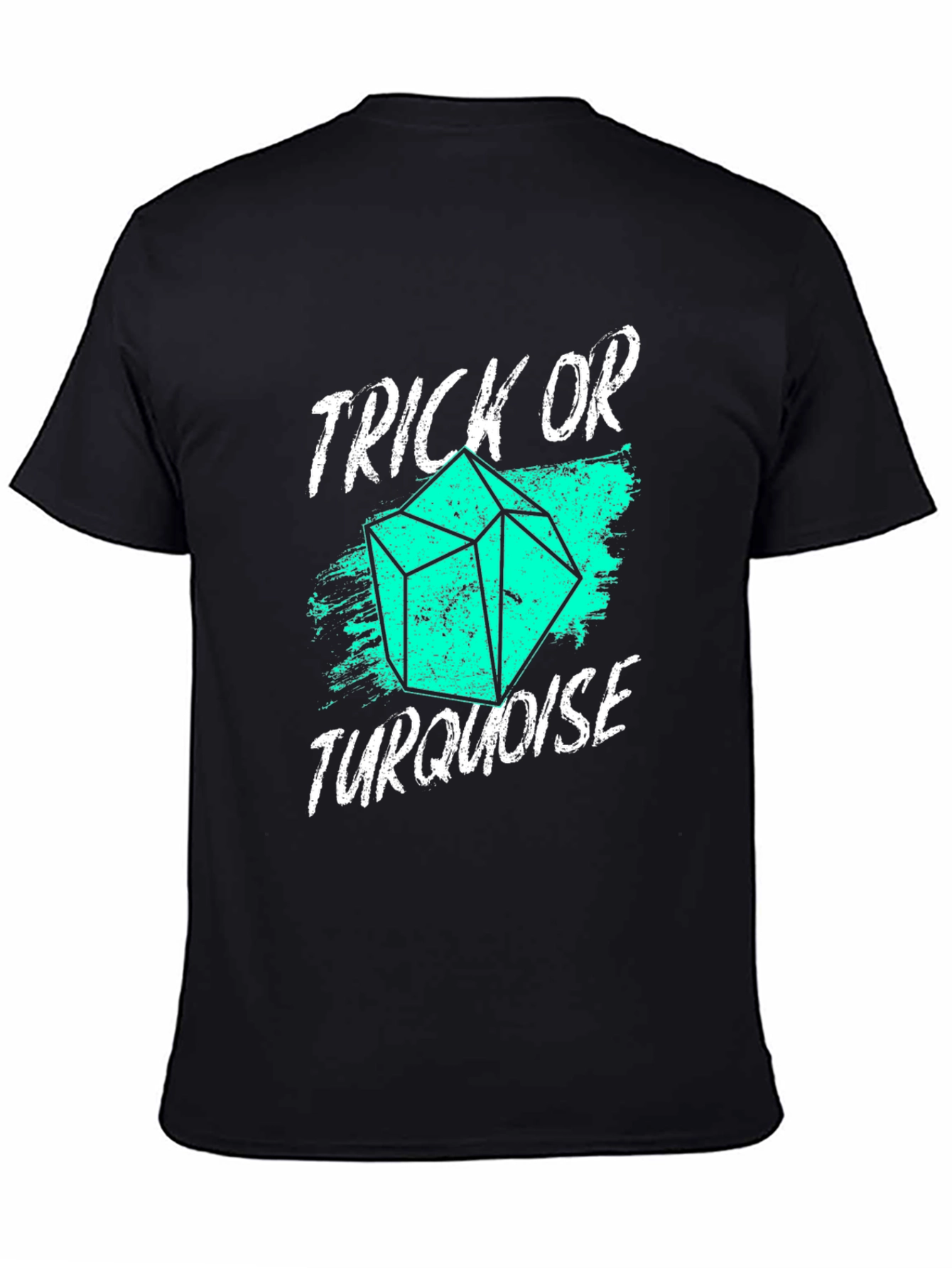 Trick or Turquoise T-Shirt - Black Tee