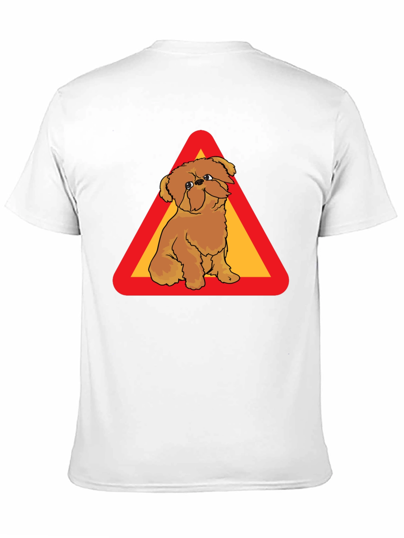 Dog on Warning Sign Graphic T-Shirt