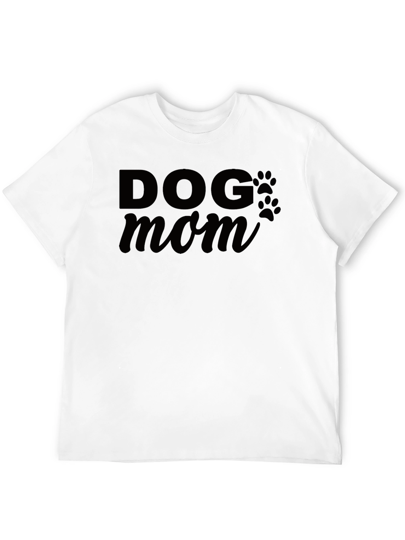 Dog Mom Graphic Tee - Black Casual T-Shirt