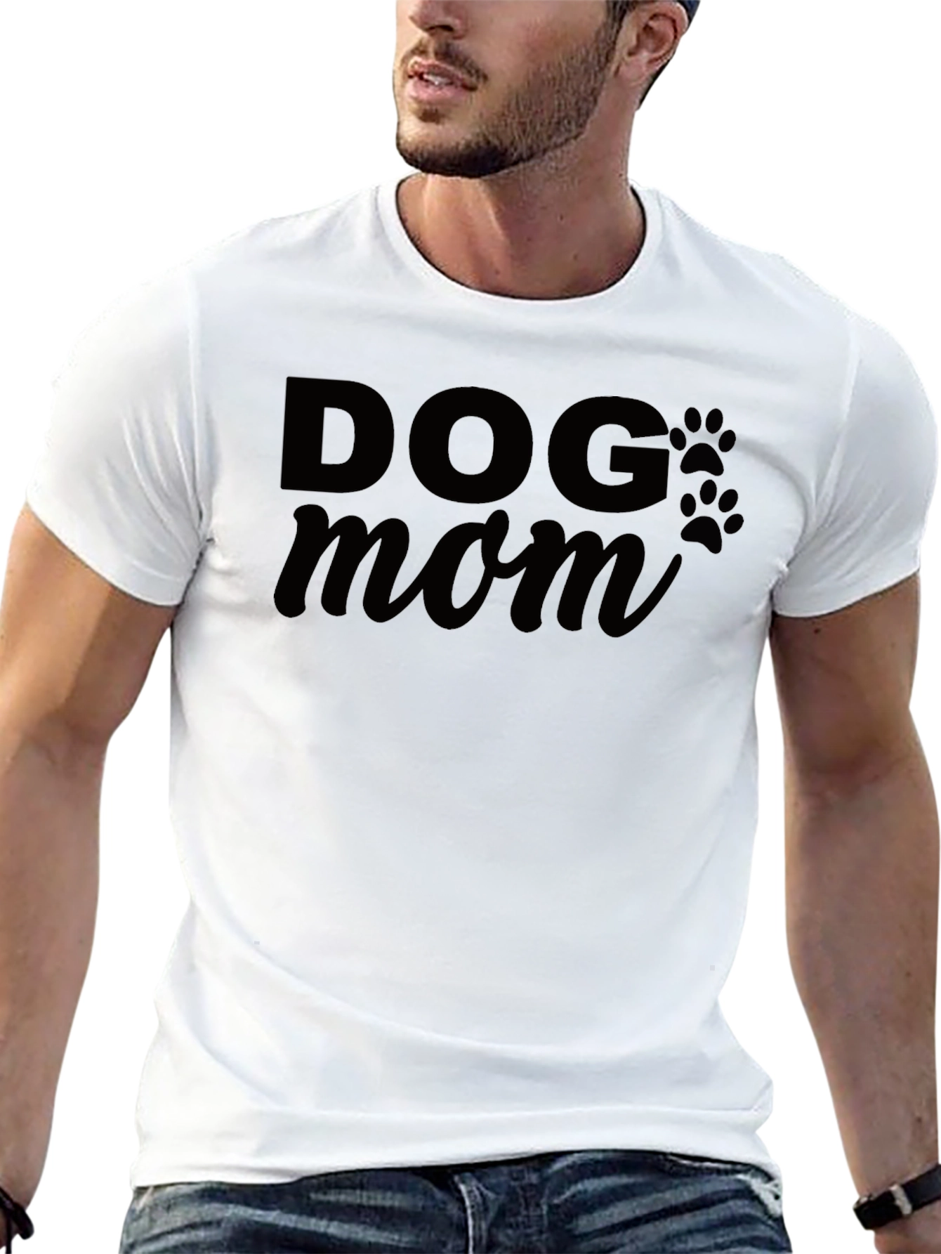 Dog Mom Graphic Tee - Black Casual T-Shirt