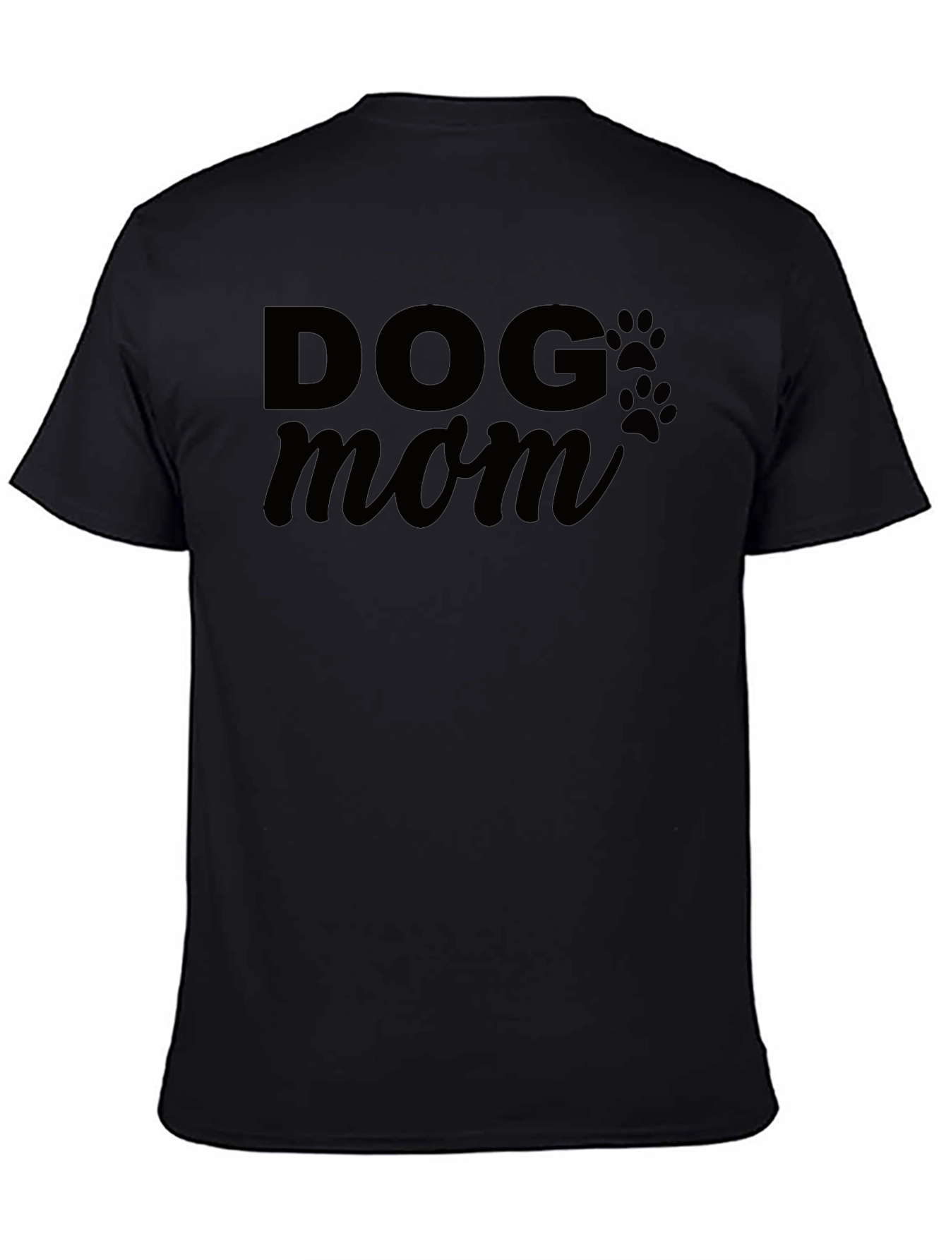 Dog Mom Graphic Tee - Black Casual T-Shirt