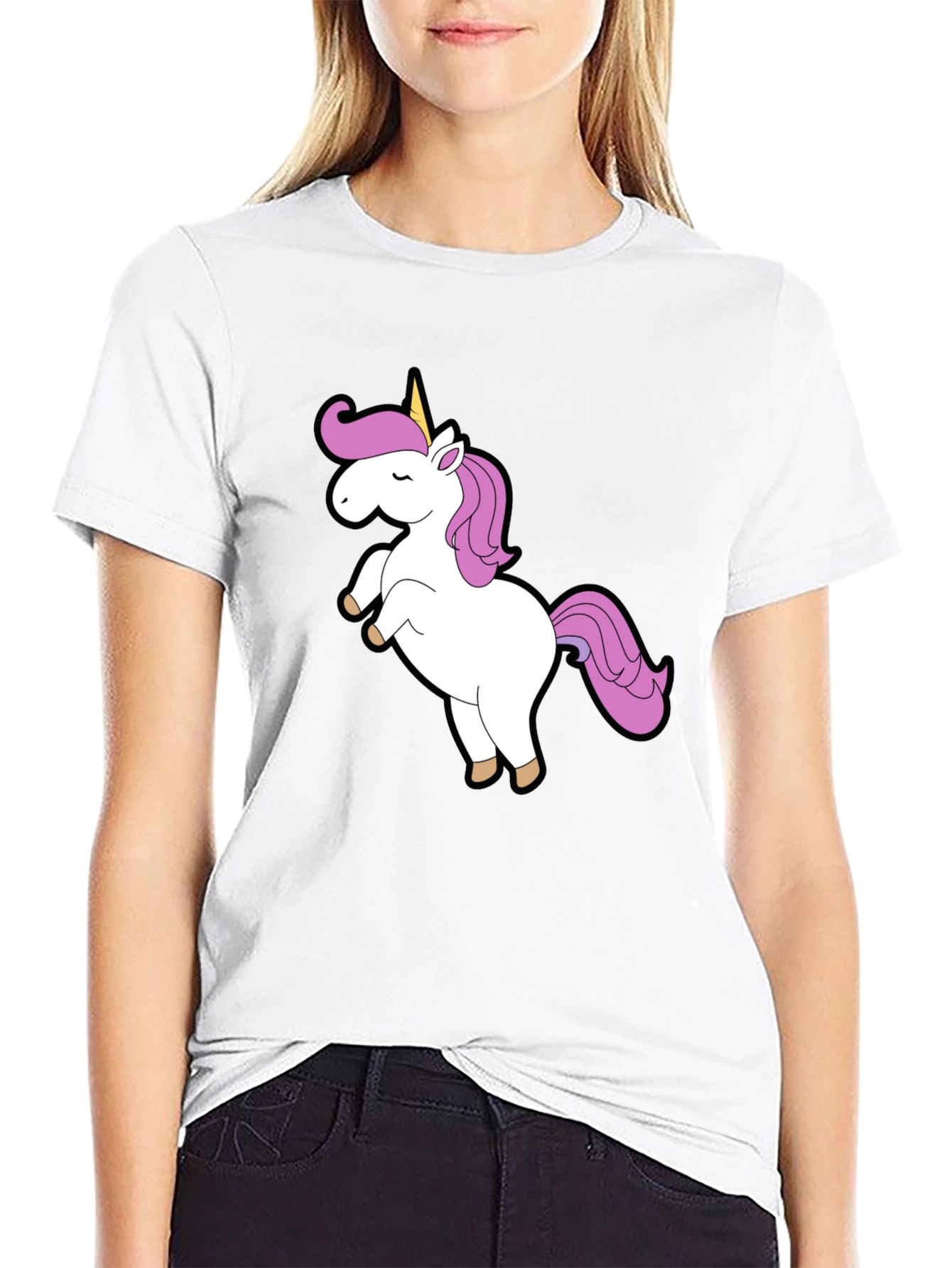 Unicorn Graphic Black T-Shirt
