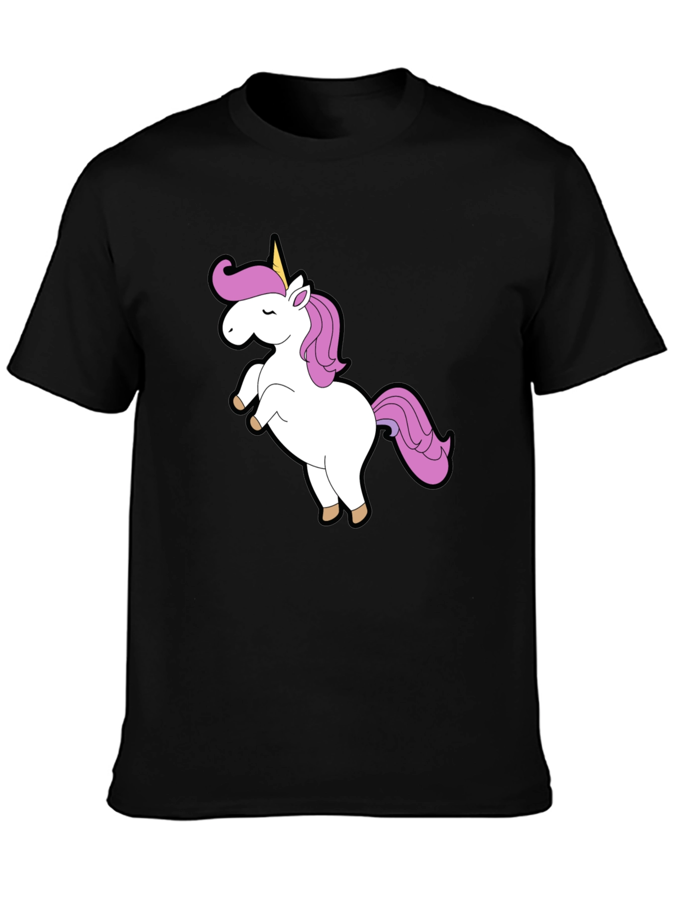 Unicorn Graphic Black T-Shirt