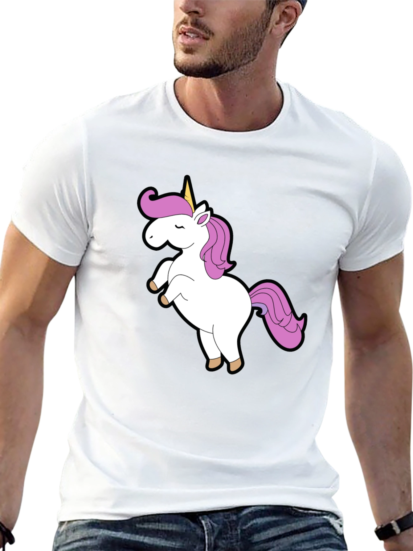 Unicorn Graphic Black T-Shirt
