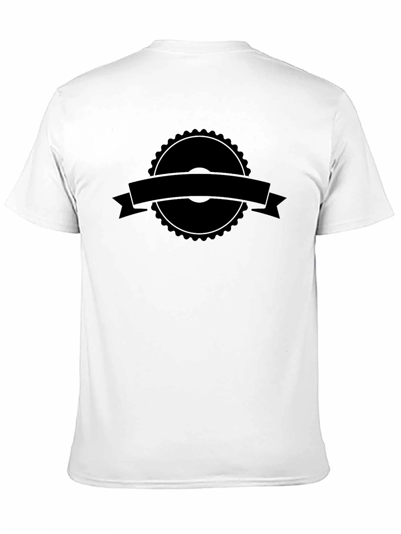 Mens Black Graphic Tee - Customizable Banner Design