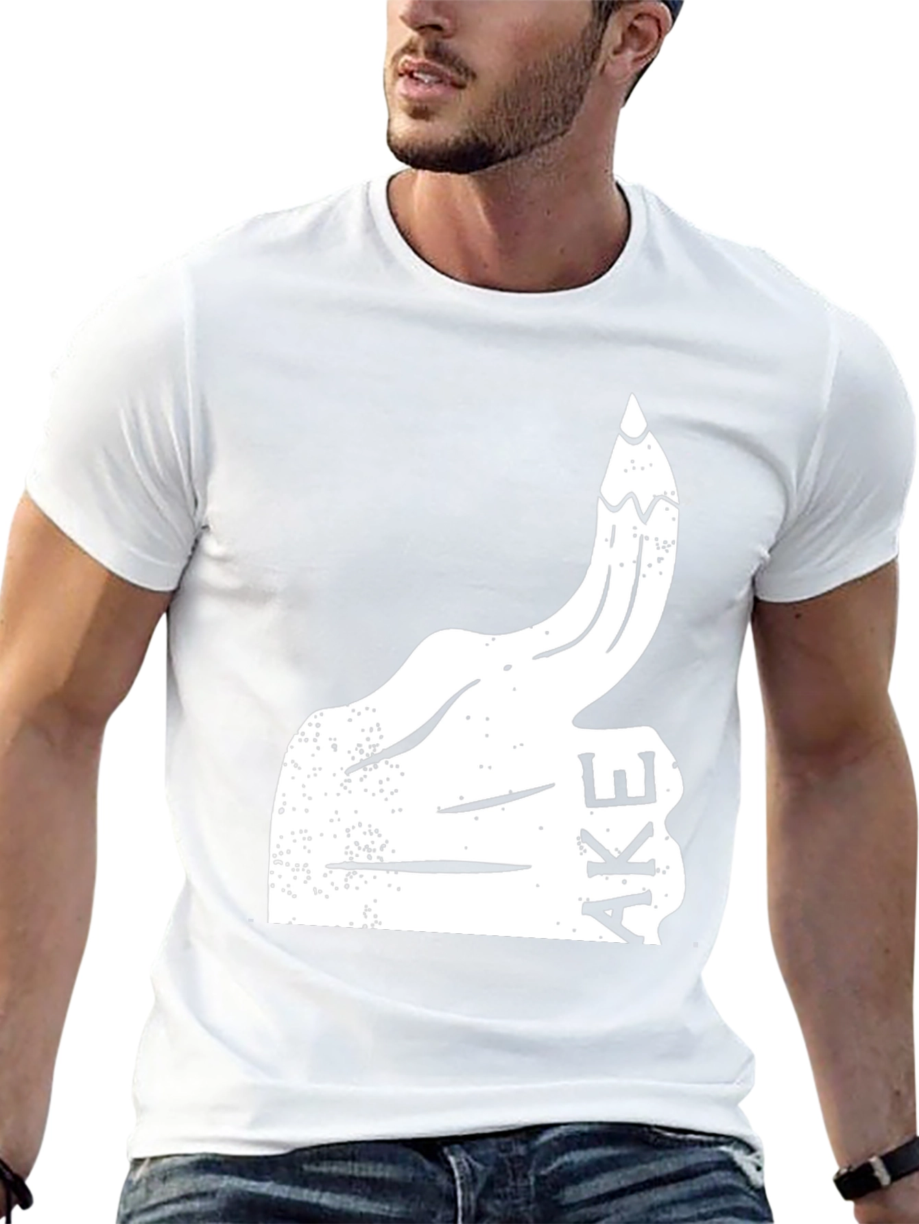 Funny Graphic Tee - Thumbs Up Fake
