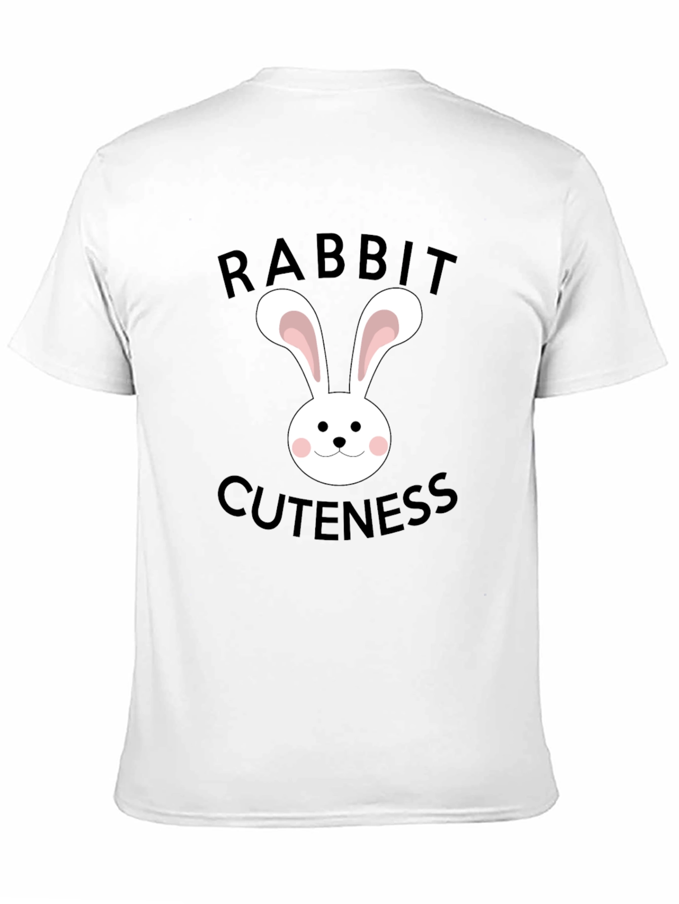 Rabbit Cuteness Black T-Shirt