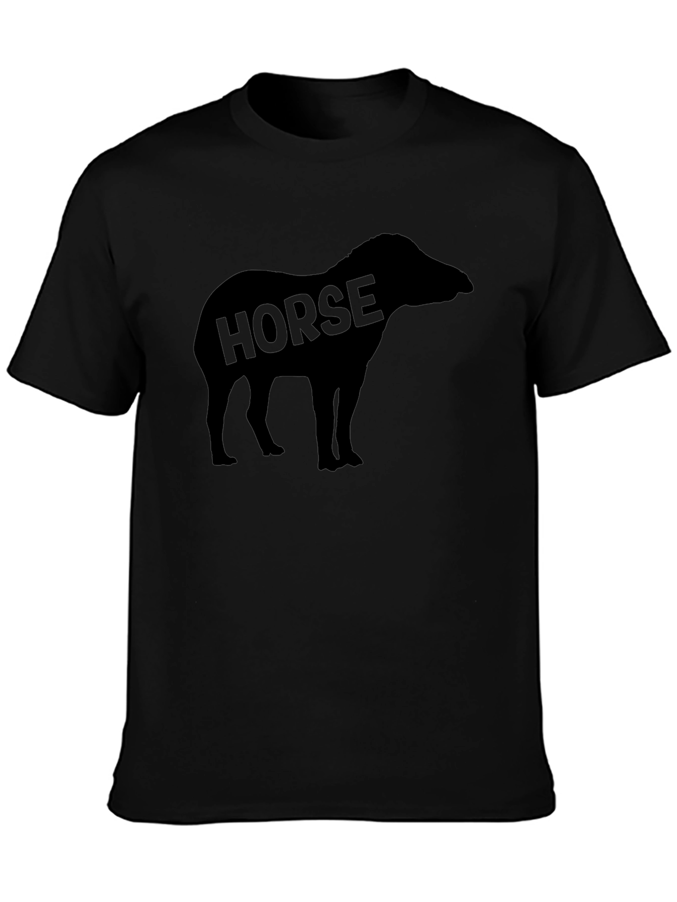 Black Horse Silhouette Graphic Tee