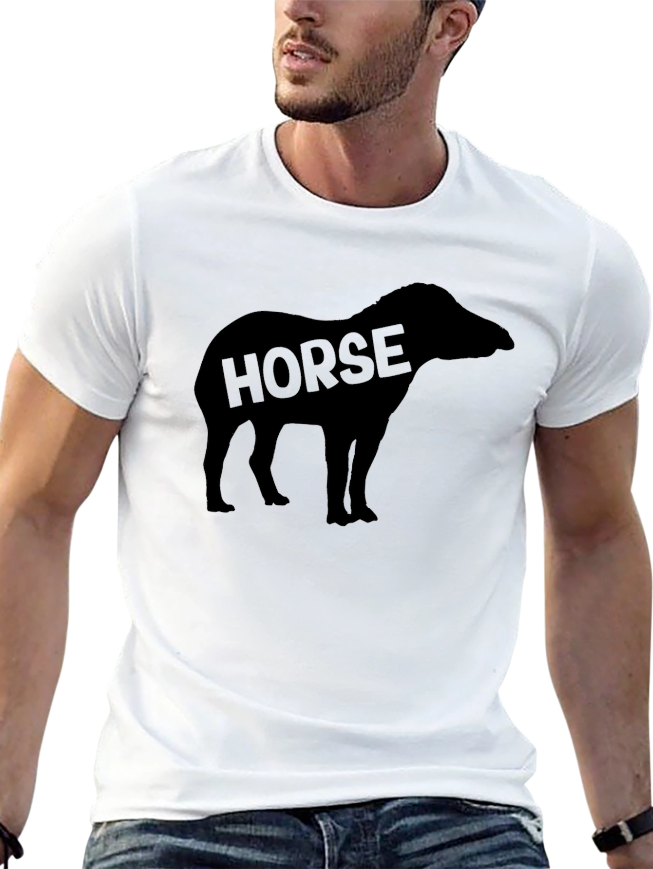 Black Horse Silhouette Graphic Tee