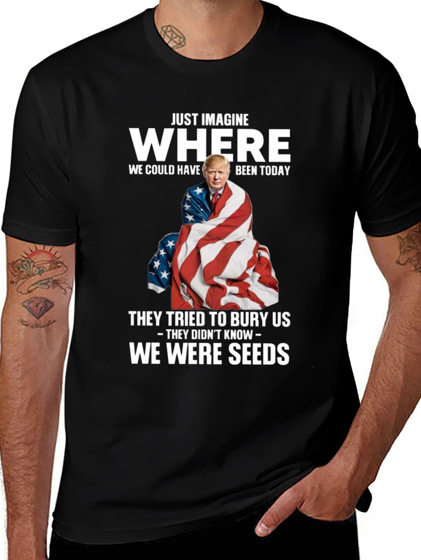 Imagine Where Trump T-Shirt - Patriotic Tee