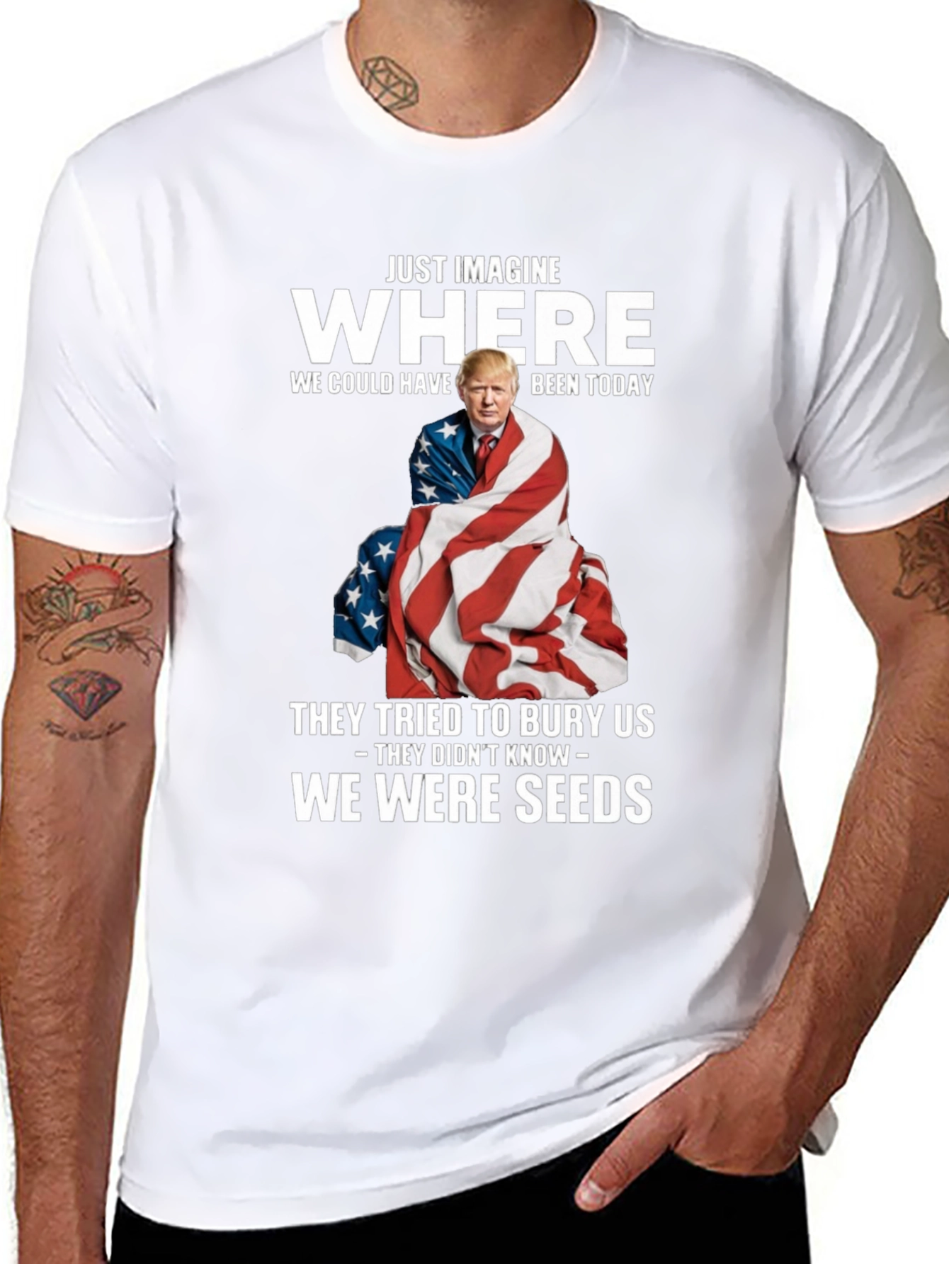 Imagine Where Trump T-Shirt - Patriotic Tee