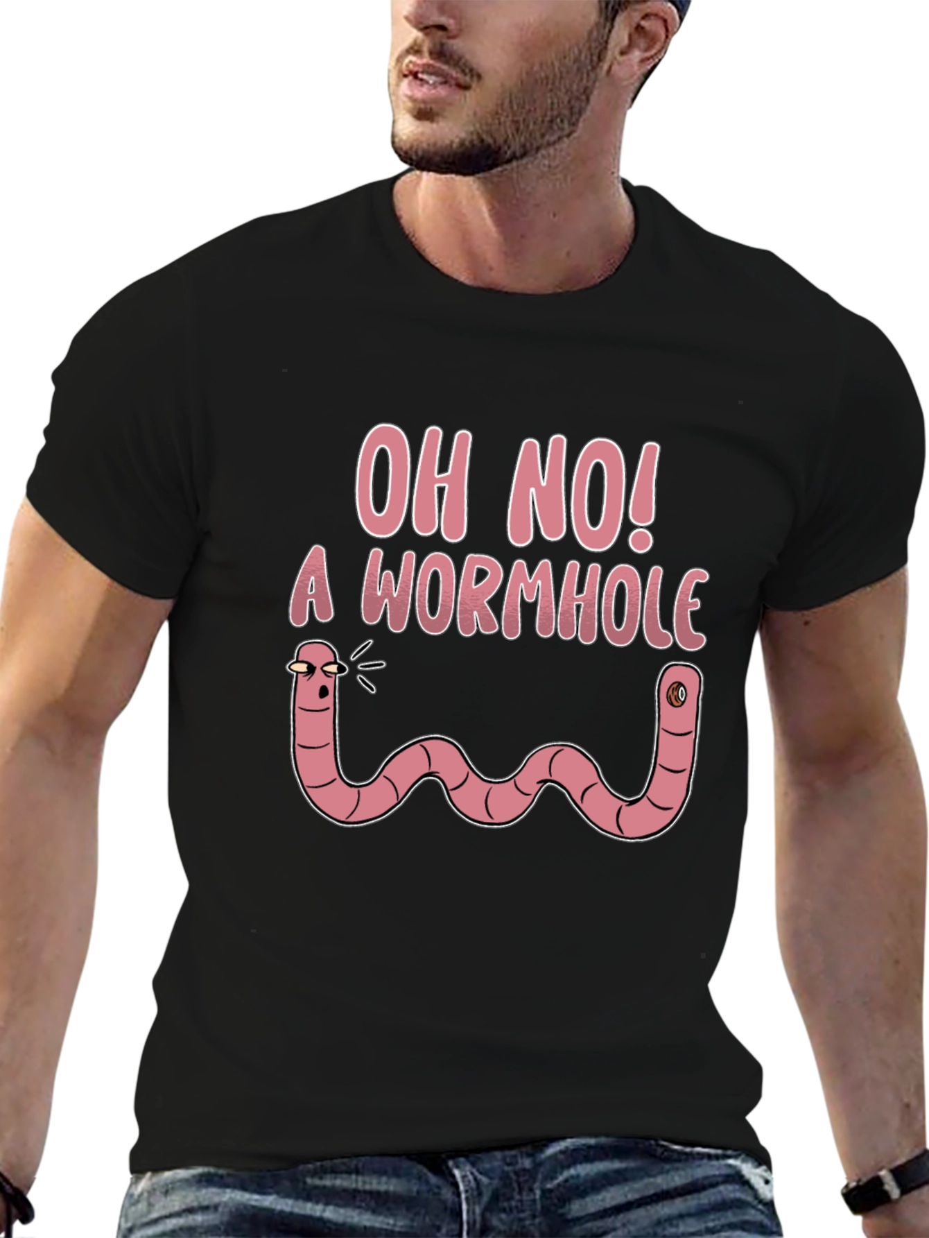 Oh No! A Wormhole Funny Graphic T-Shirt
