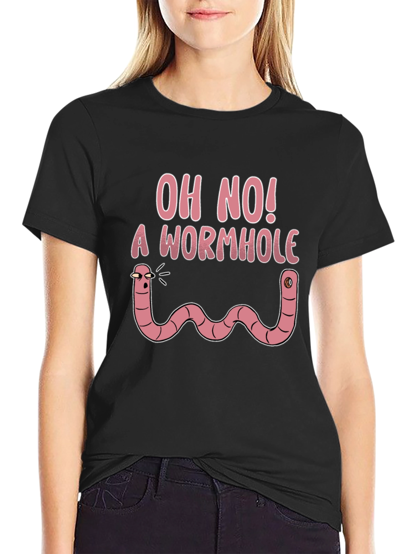 Oh No! A Wormhole Funny Graphic T-Shirt
