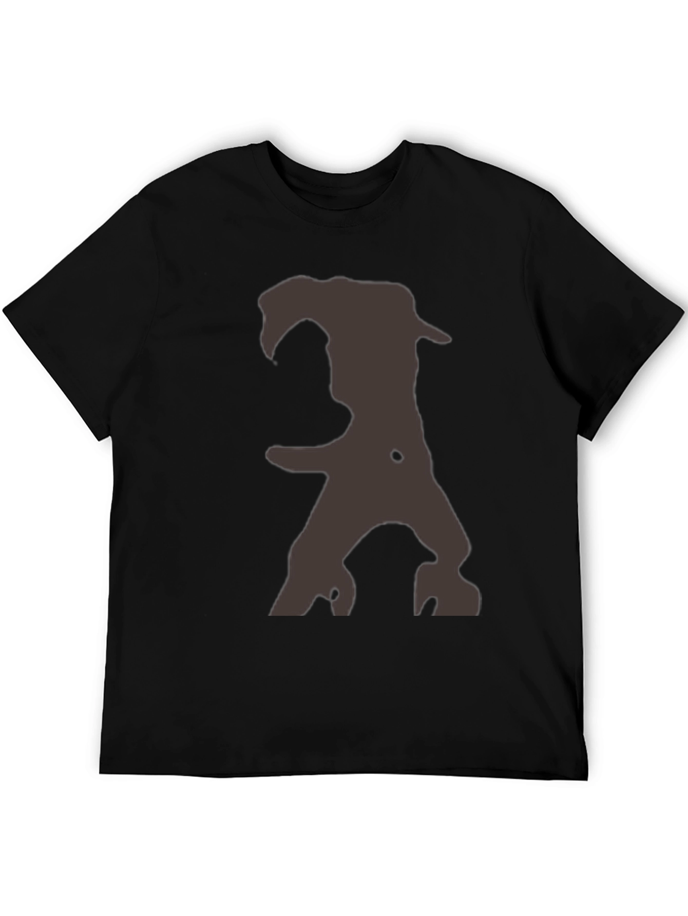 Mens Graphic Print Crew Neck T-Shirt - Black