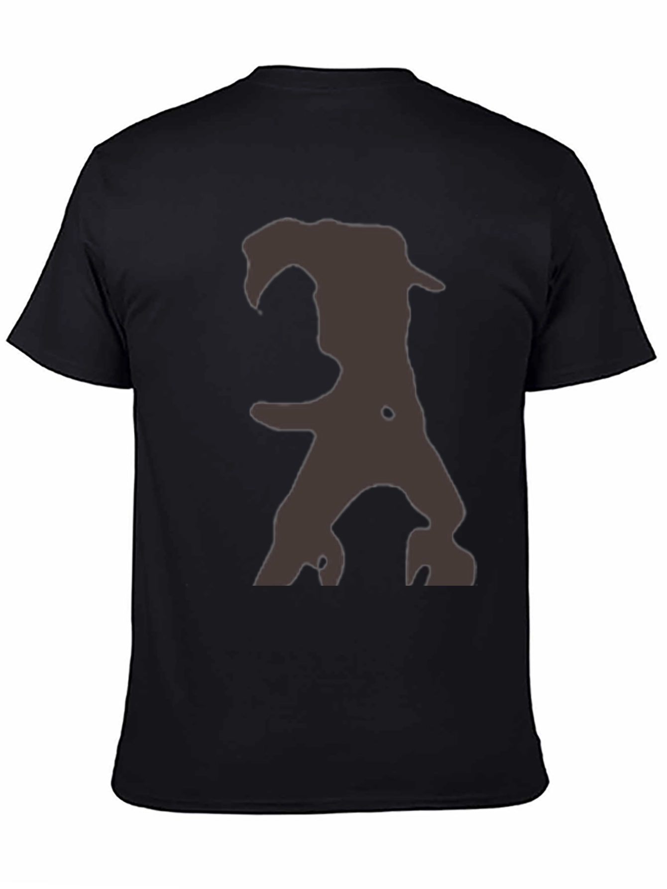 Mens Graphic Print Crew Neck T-Shirt - Black