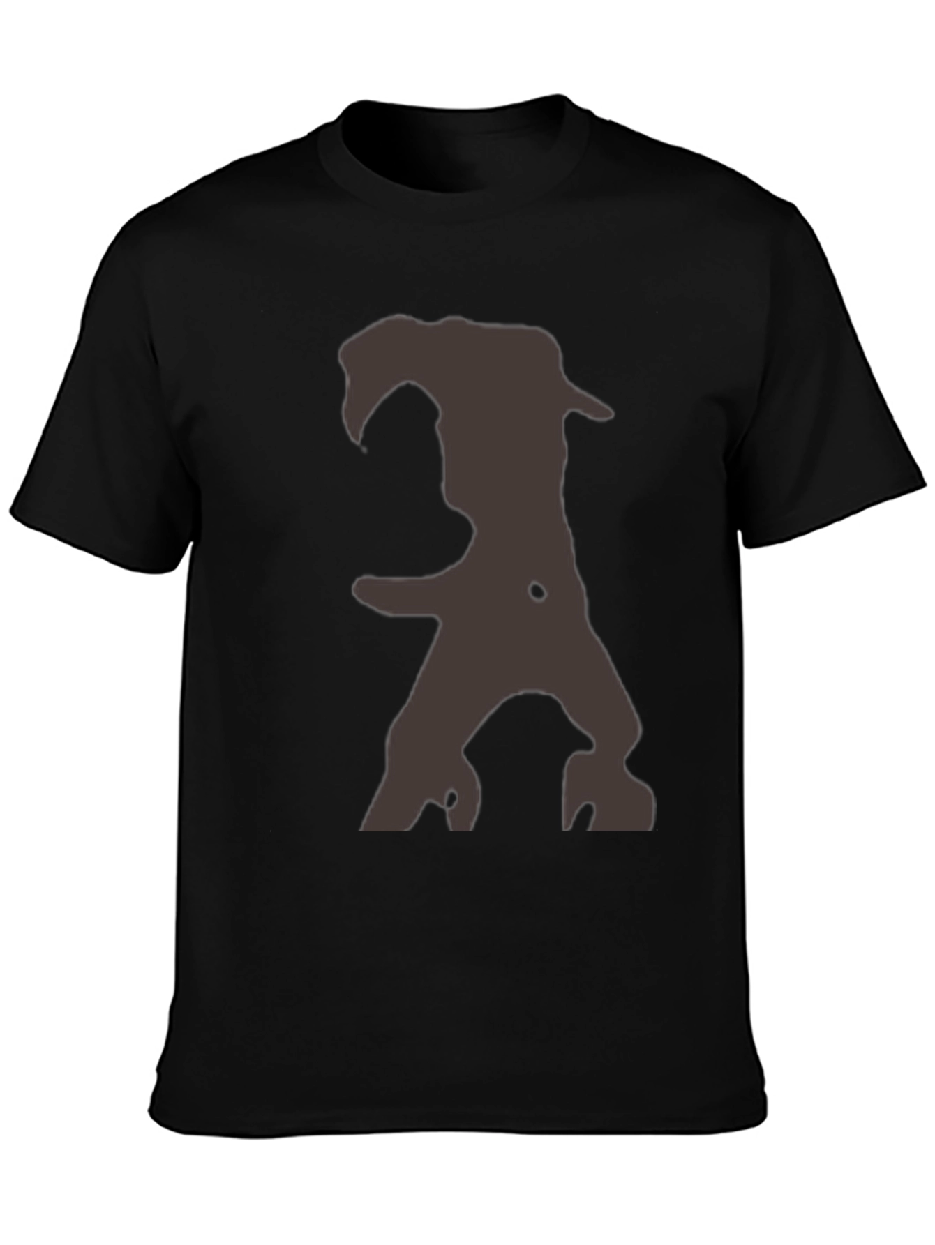 Mens Graphic Print Crew Neck T-Shirt - Black