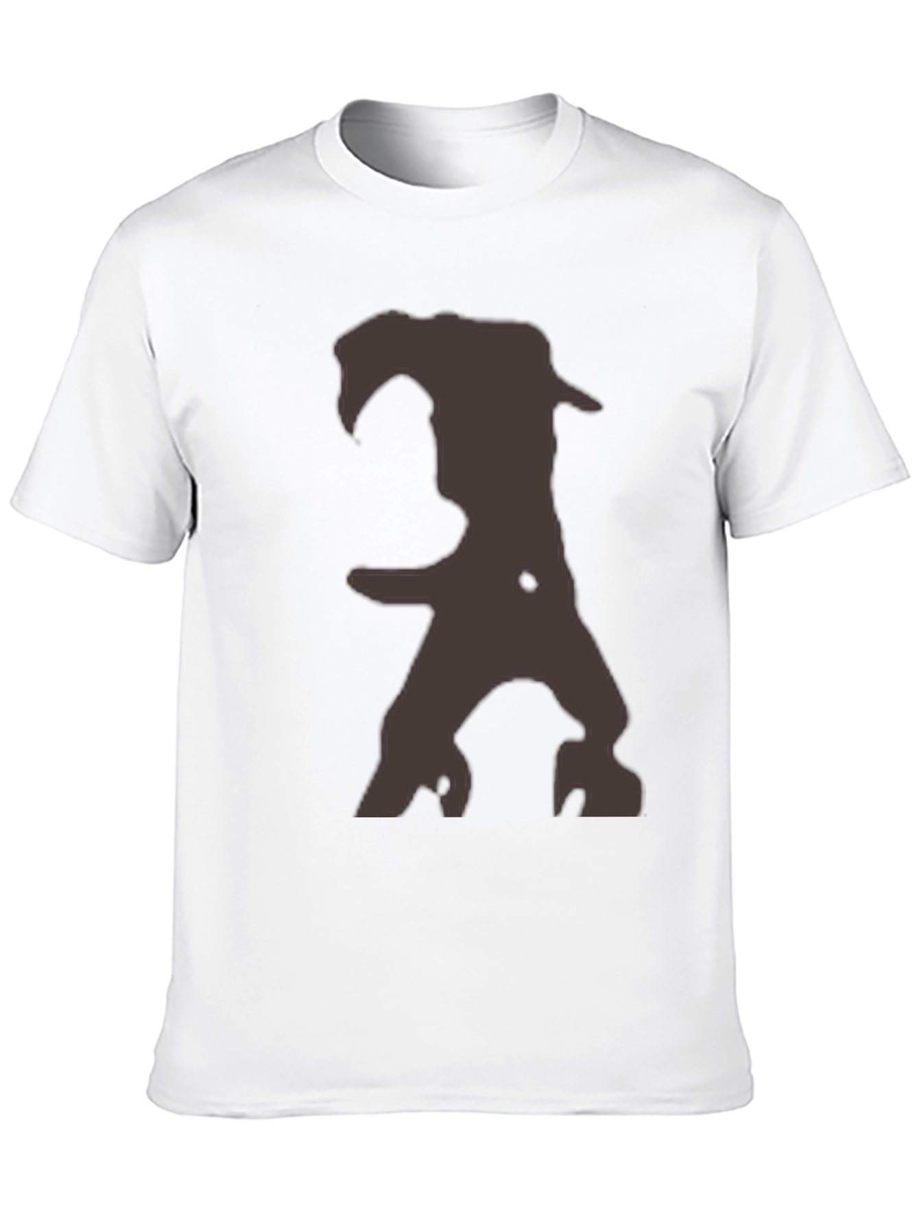 Mens Graphic Print Crew Neck T-Shirt - Black