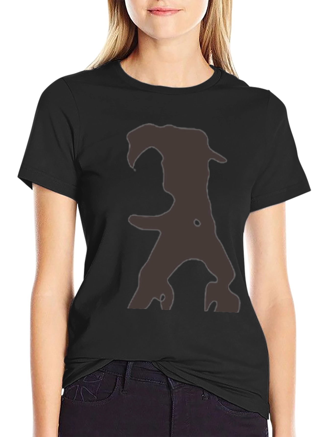 Mens Graphic Print Crew Neck T-Shirt - Black