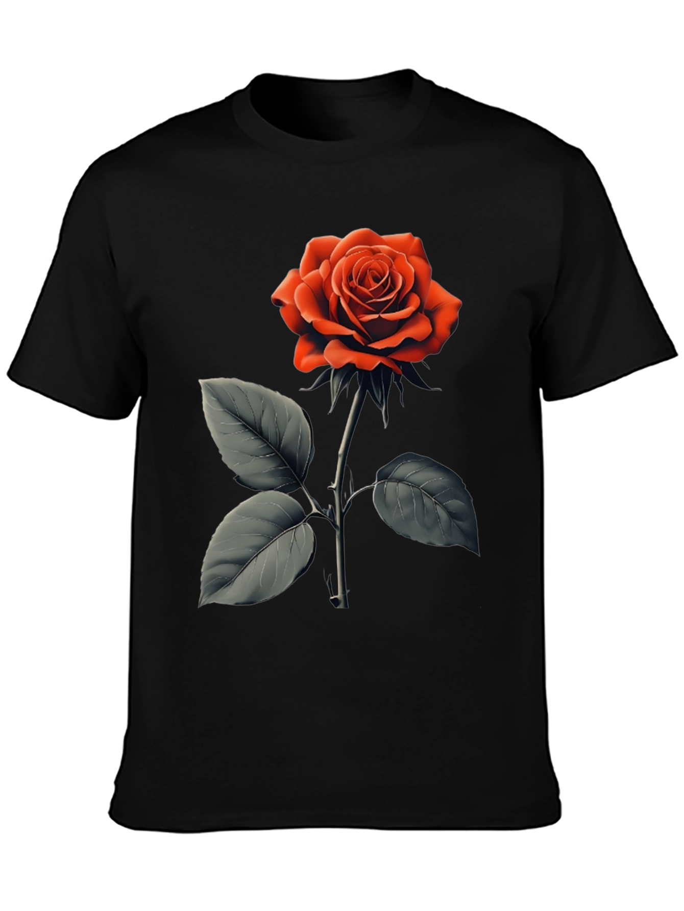 Red Rose Graphic T-Shirt - Classic Floral Design