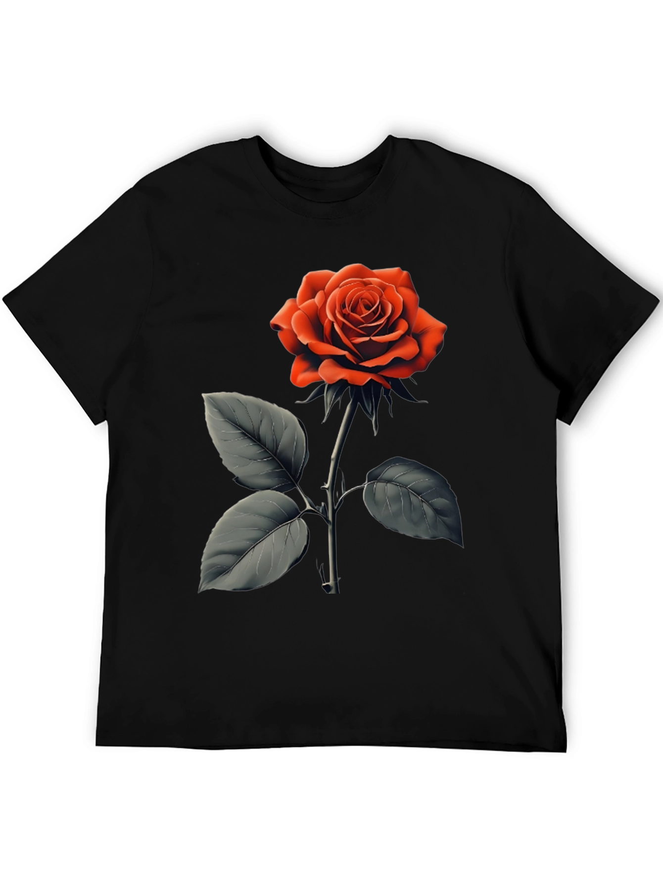 Red Rose Graphic T-Shirt - Classic Floral Design