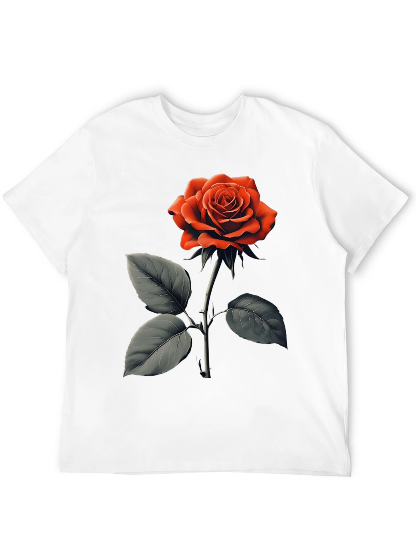 Red Rose Graphic T-Shirt - Classic Floral Design