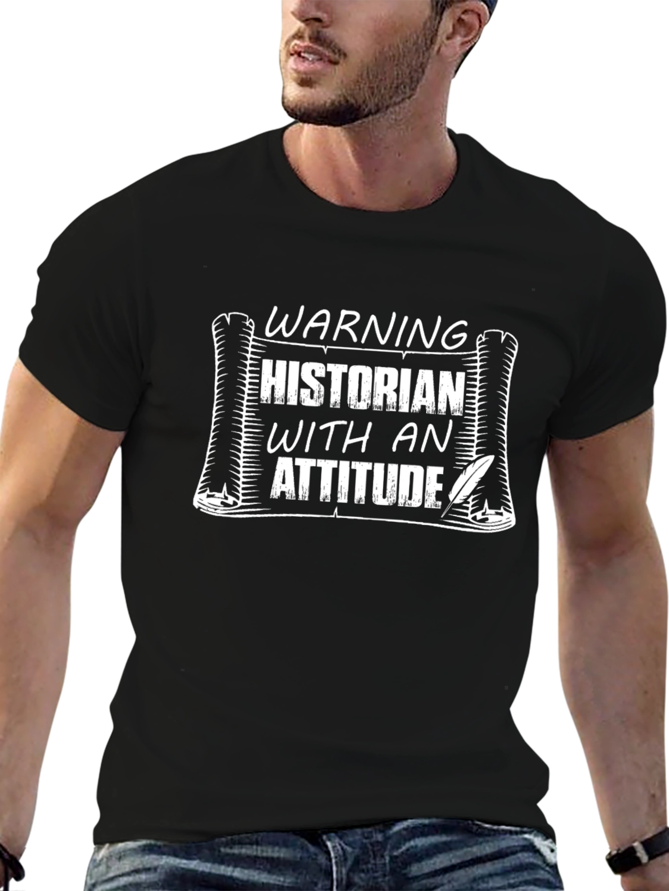 Historian With An Attitude Black T-Shirt