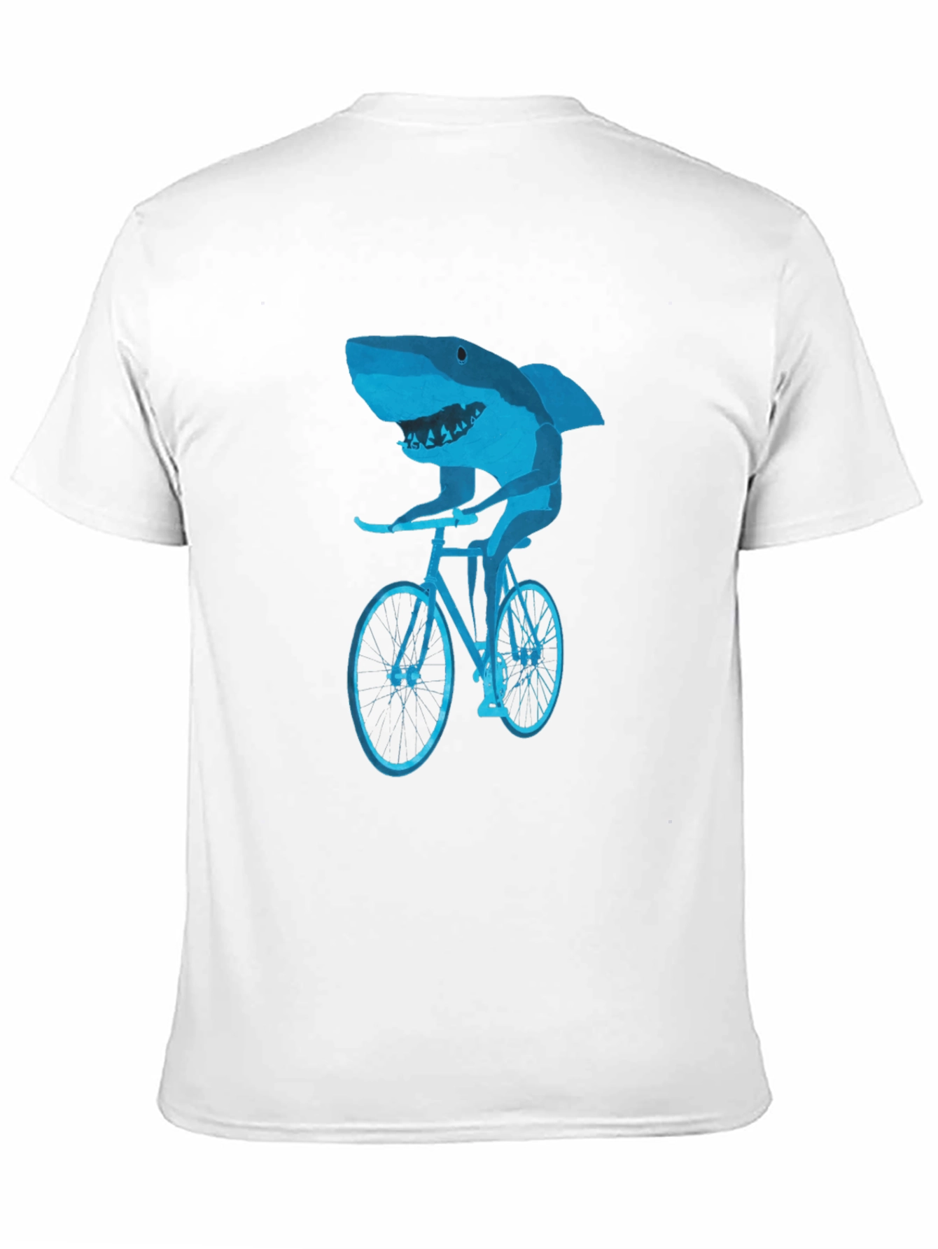 Shark on Bike Graphic Tee - Black