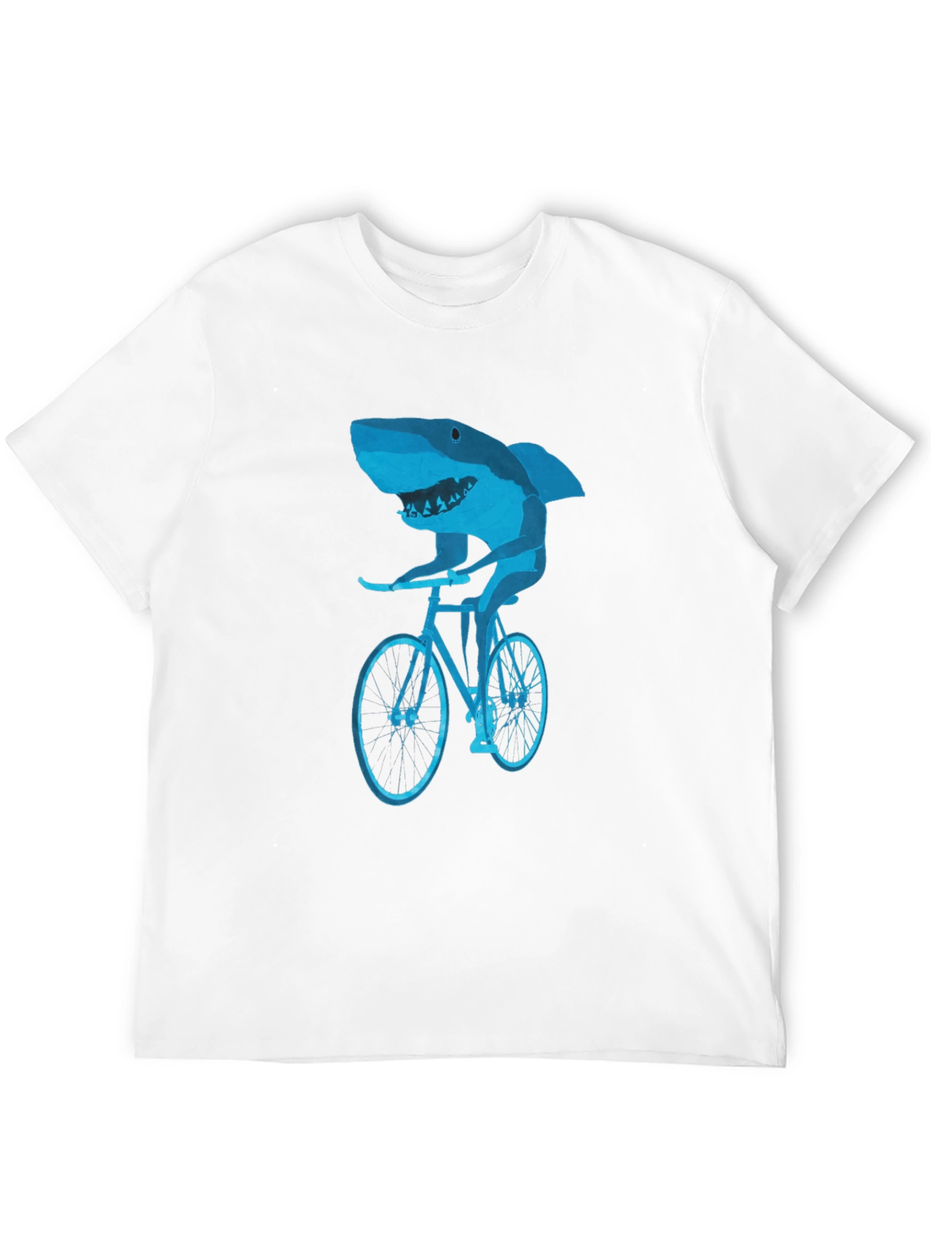 Shark on Bike Graphic Tee - Black
