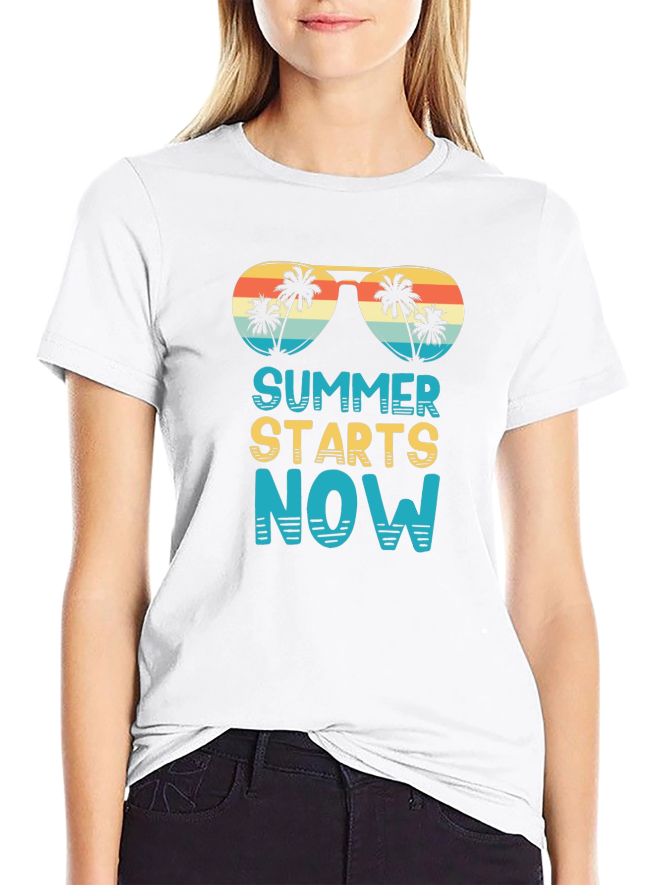 Summer Starts Now T-Shirt - Palm Tree Sunglasses