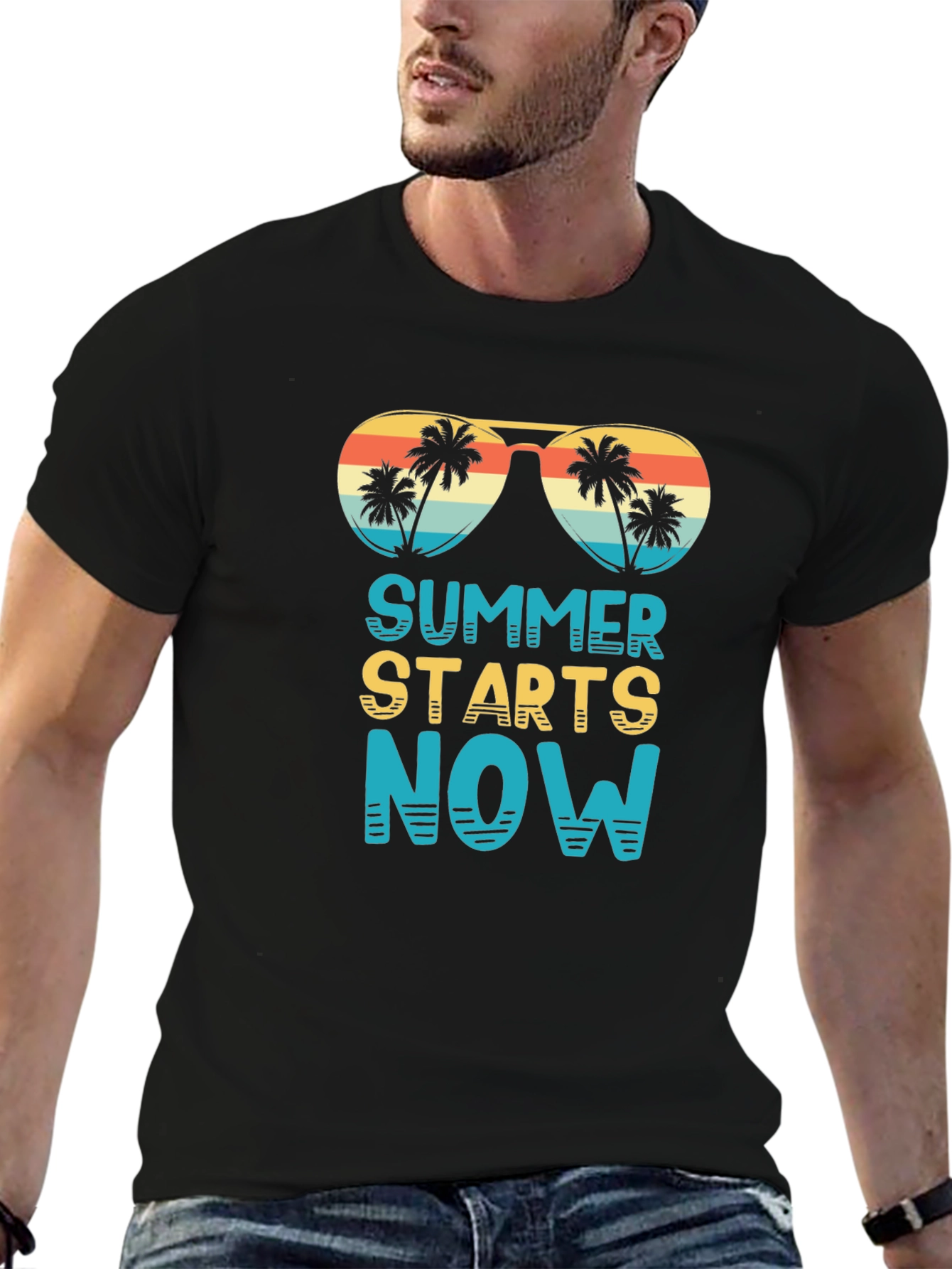 Summer Starts Now T-Shirt - Palm Tree Sunglasses