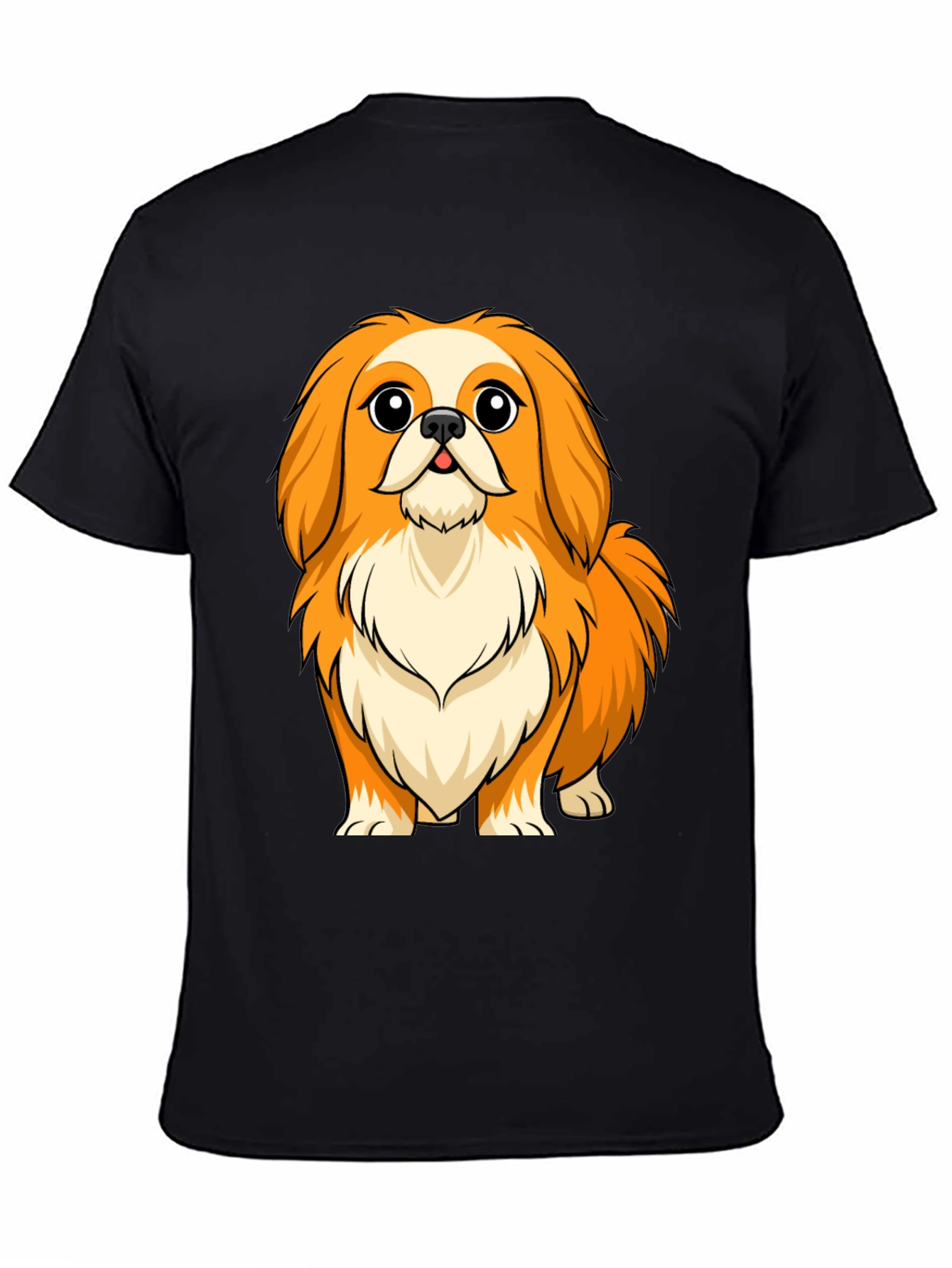 Dog Graphic Tee - Black Crew Neck
