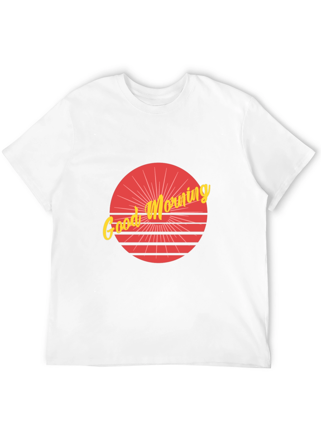 Retro Good Morning Graphic Black T-Shirt