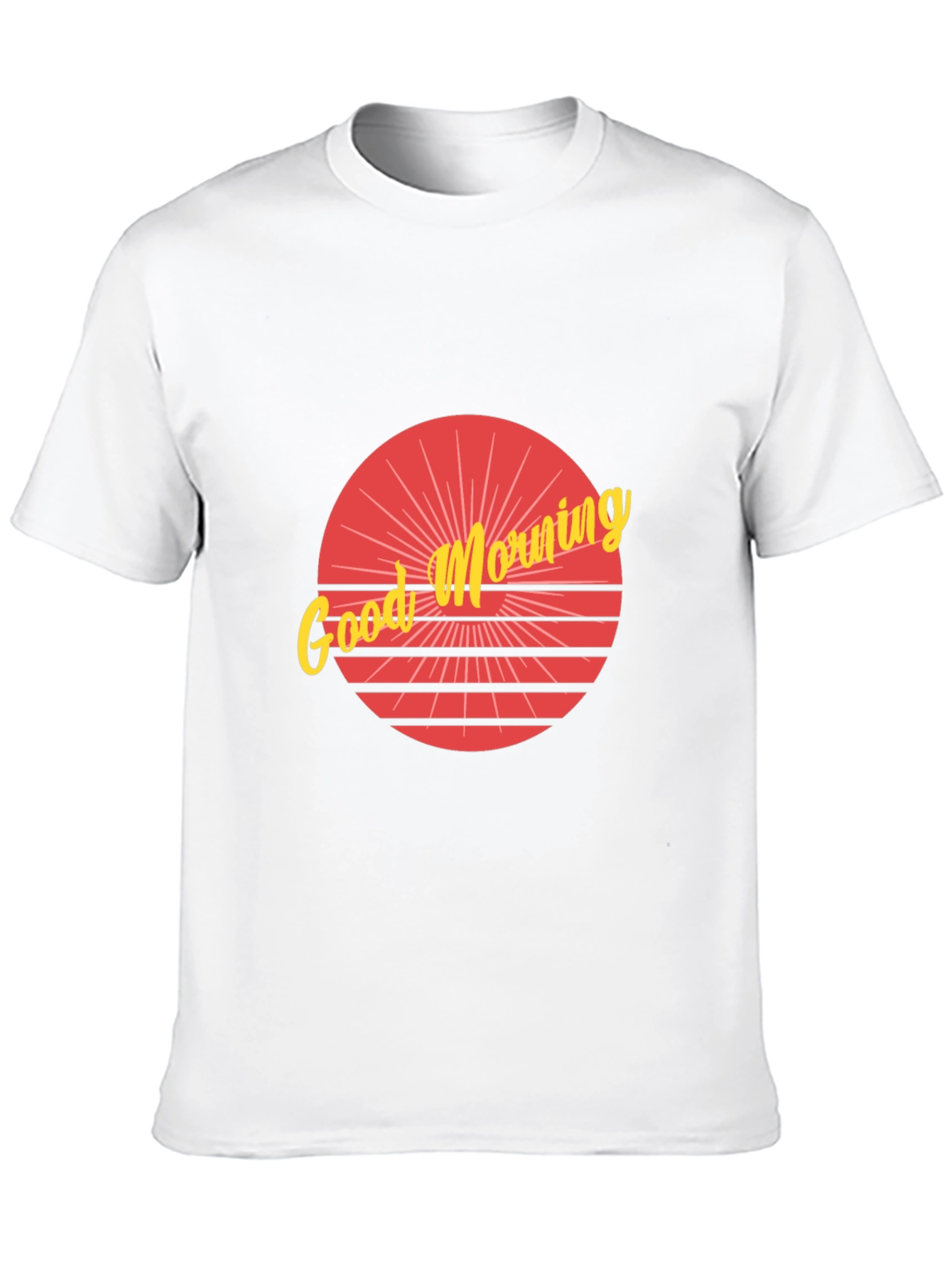 Retro Good Morning Graphic Black T-Shirt
