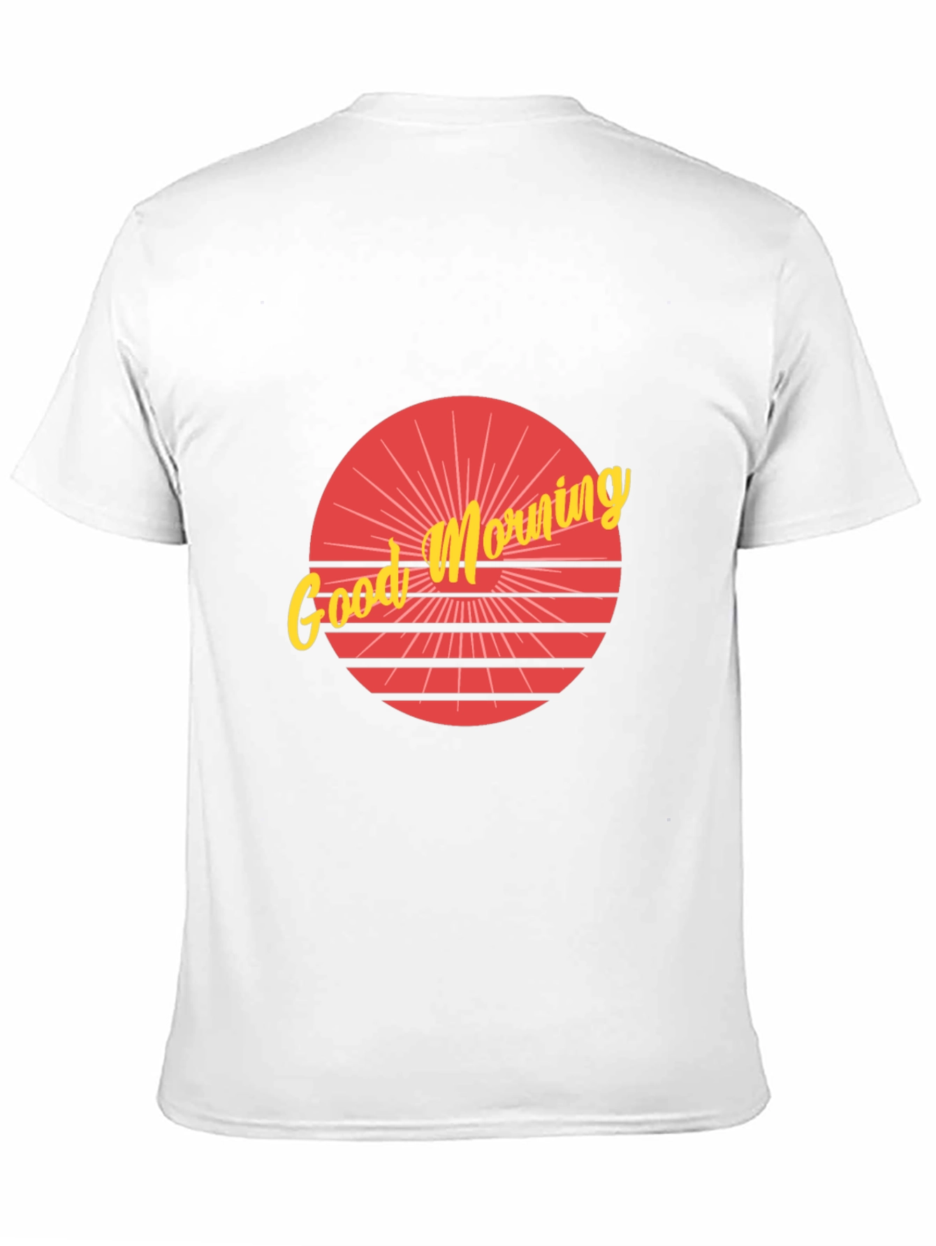 Retro Good Morning Graphic Black T-Shirt