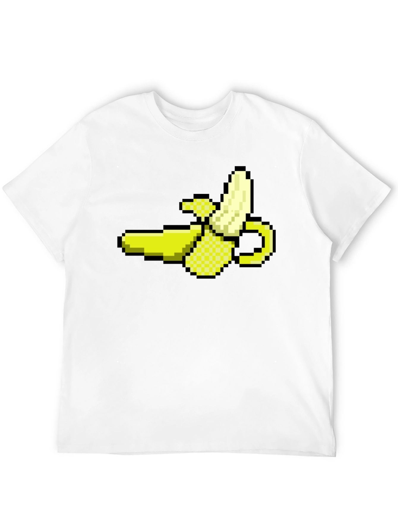 Pixel Banana Black T-Shirt - Gamer Style!