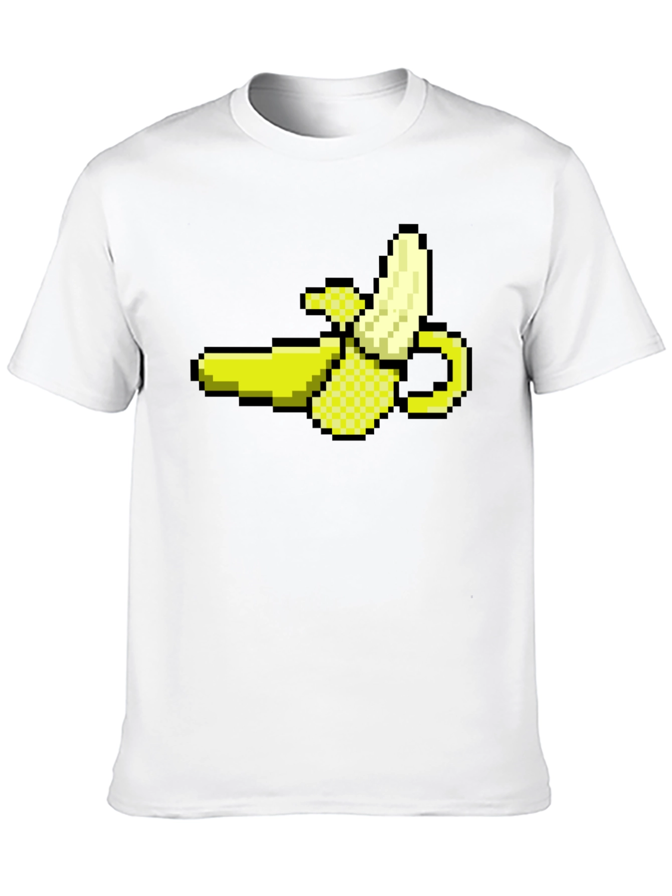 Pixel Banana Black T-Shirt - Gamer Style!