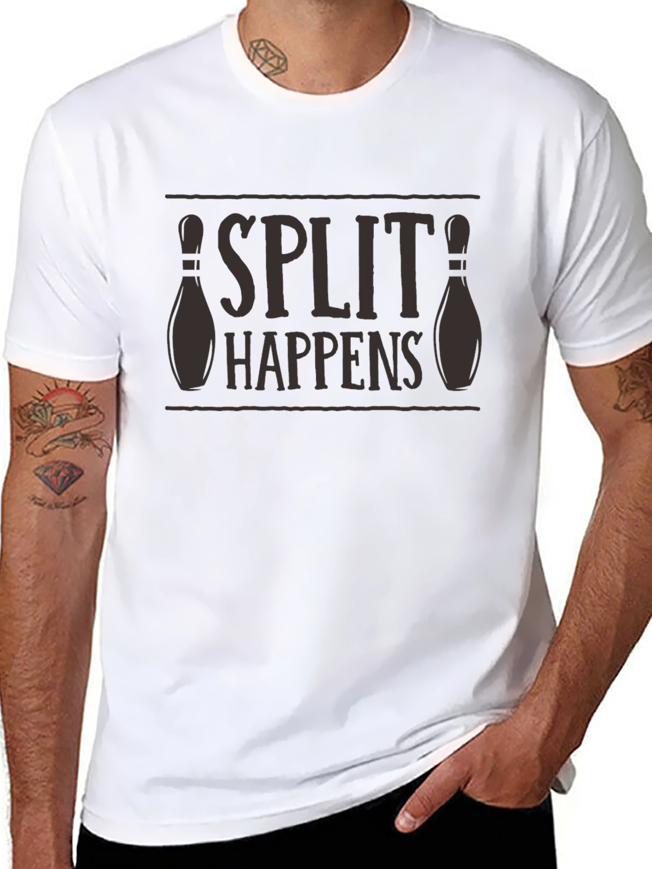 Split Happens Bowling T-Shirt - Funny Bowling Tee