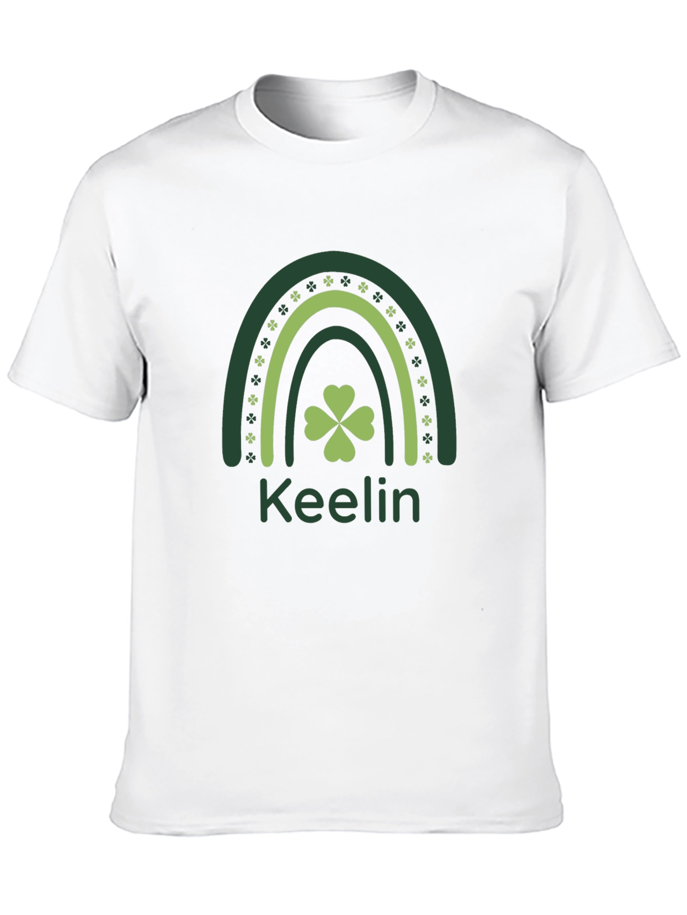 St. Patricks Day Keelin Rainbow Clover T-Shirt