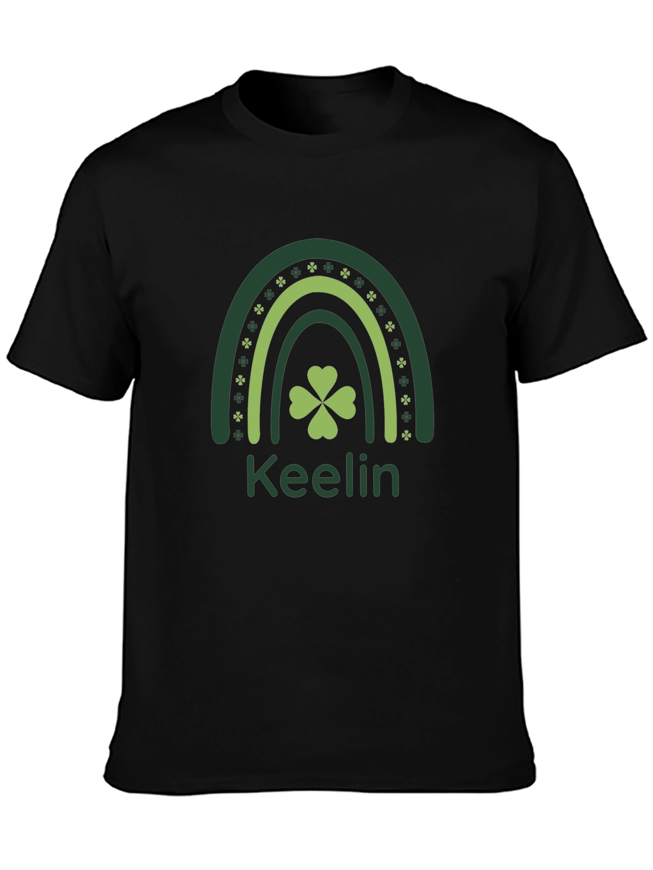 St. Patricks Day Keelin Rainbow Clover T-Shirt