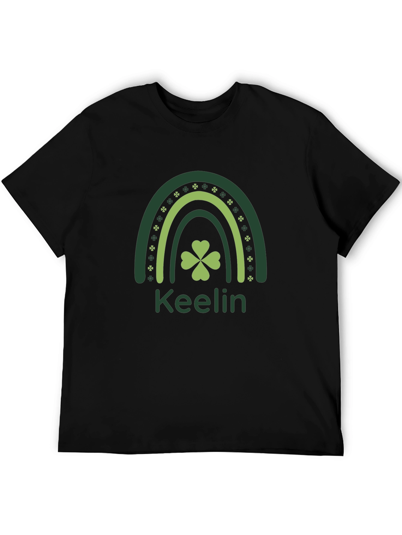 St. Patricks Day Keelin Rainbow Clover T-Shirt