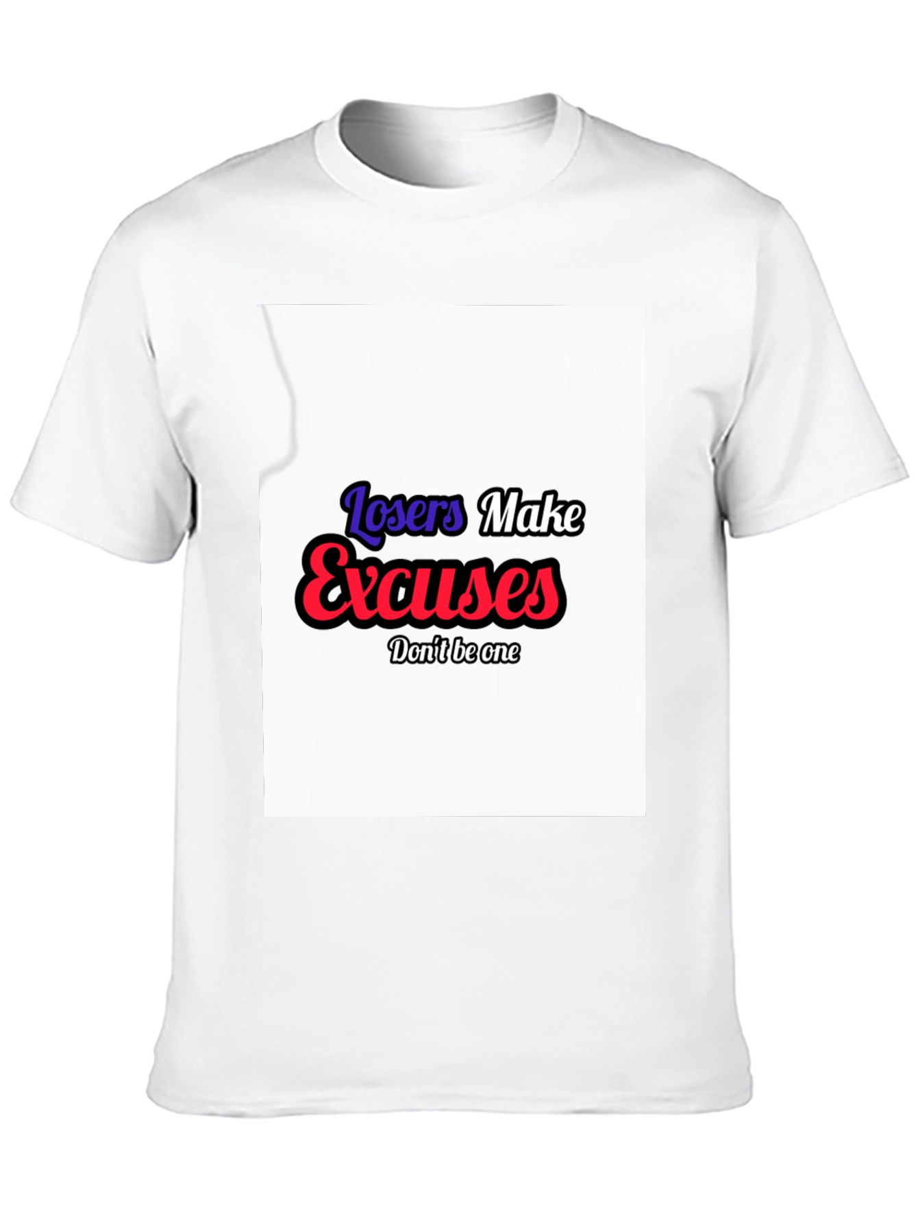 Losers Make Excuses Graphic Tee - Black