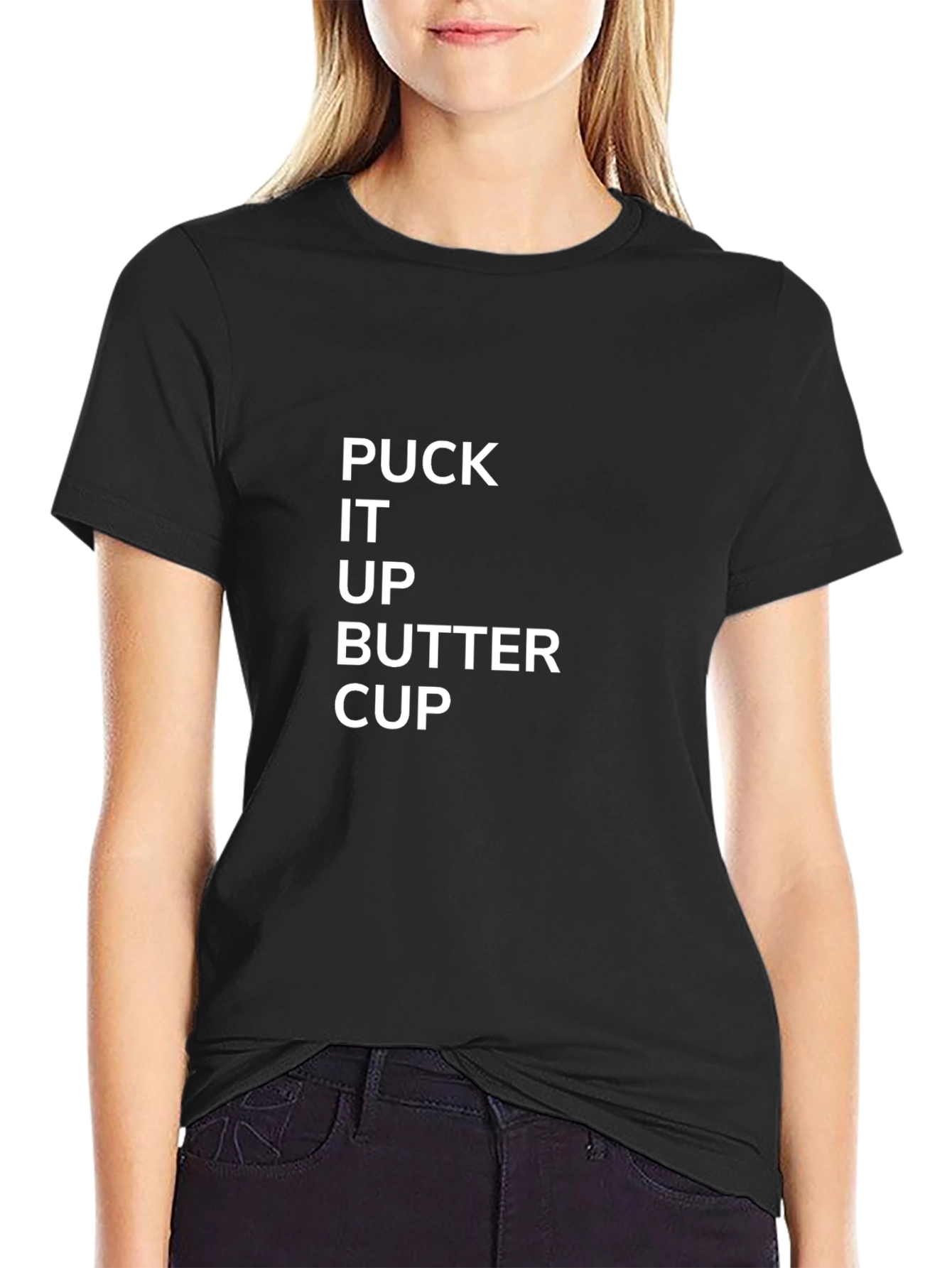Puck It Up Buttercup T-Shirt - Funny Hockey Tee