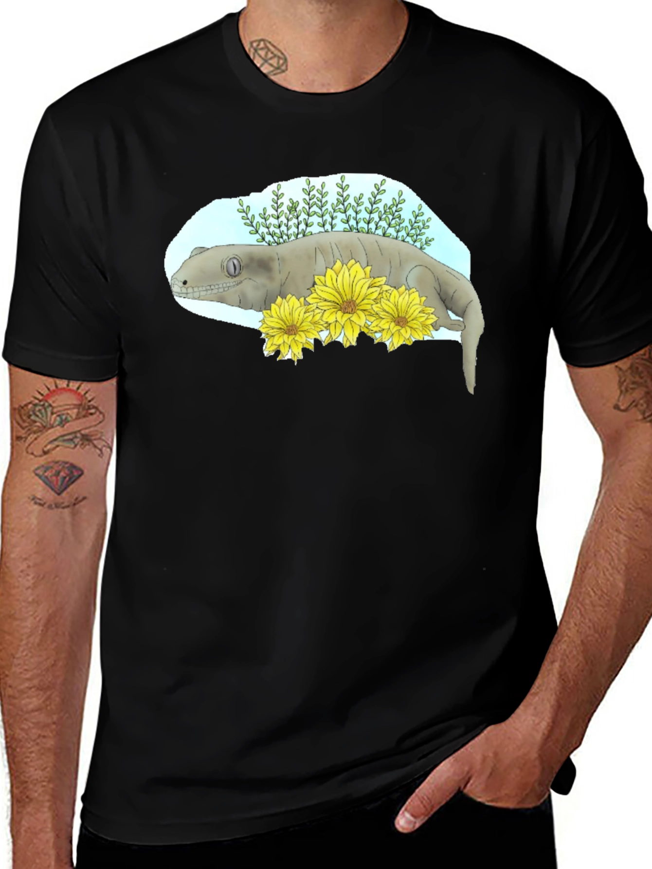 Crested Gecko Graphic Tee - Unique Reptile Lovers Shirt