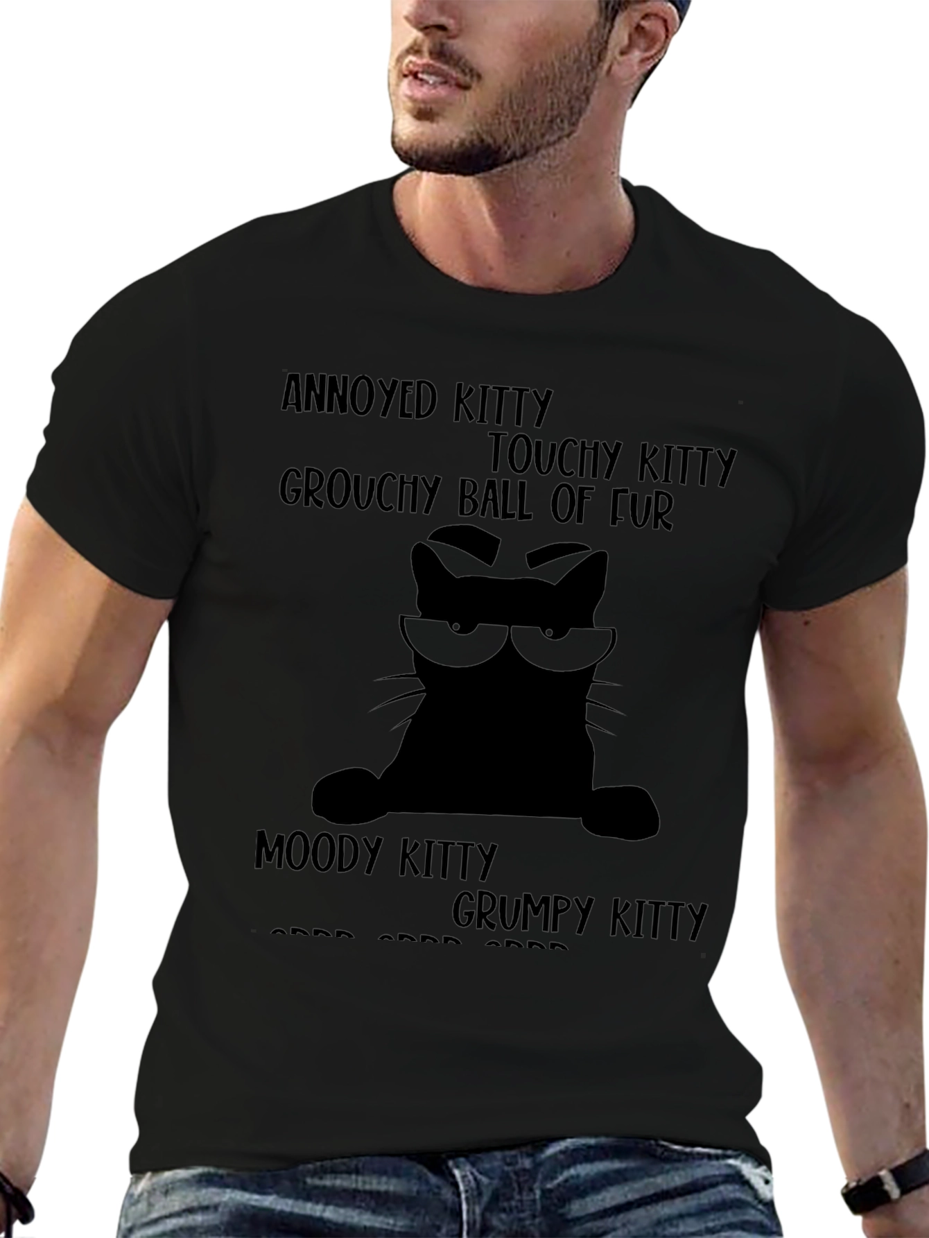 Annoyed Kitty T-Shirt - Grouchy Cat Tee