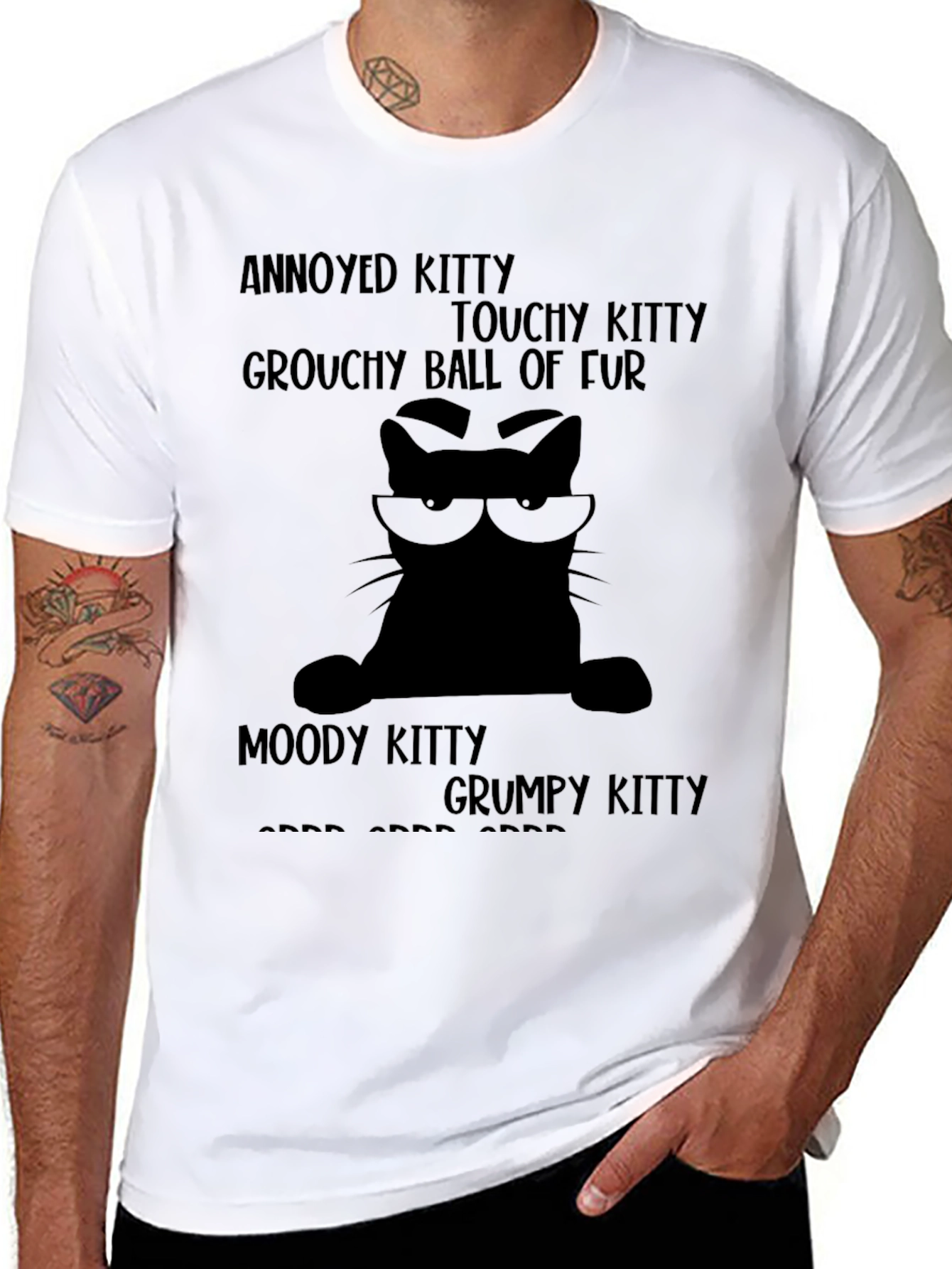 Annoyed Kitty T-Shirt - Grouchy Cat Tee