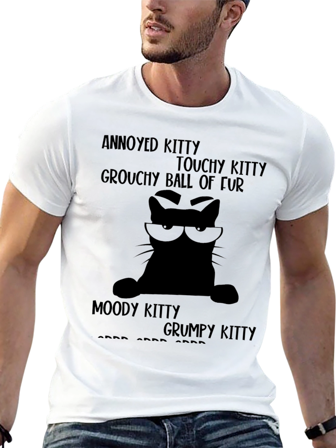 Annoyed Kitty T-Shirt - Grouchy Cat Tee