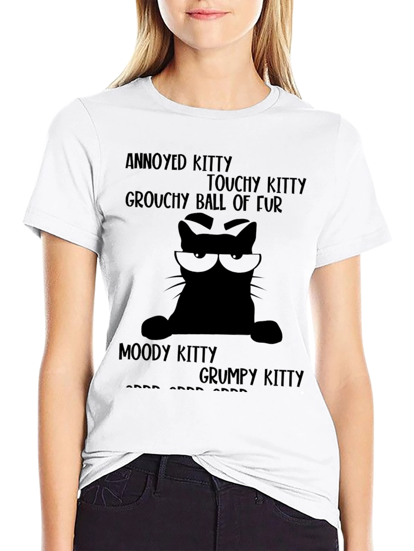 Annoyed Kitty T-Shirt - Grouchy Cat Tee