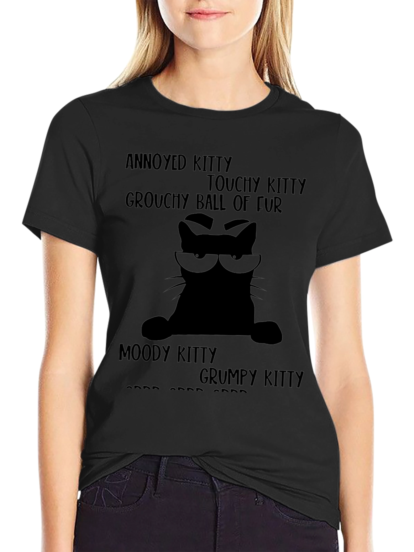 Annoyed Kitty T-Shirt - Grouchy Cat Tee