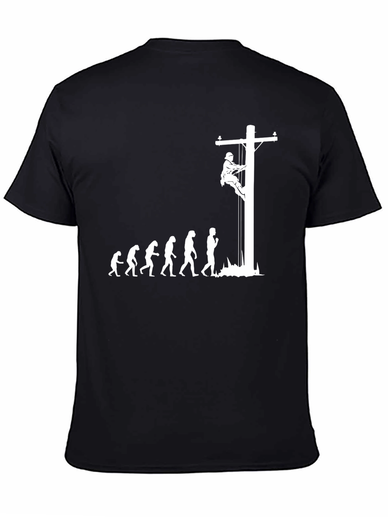 Lineman Evolution Black Graphic T-Shirt