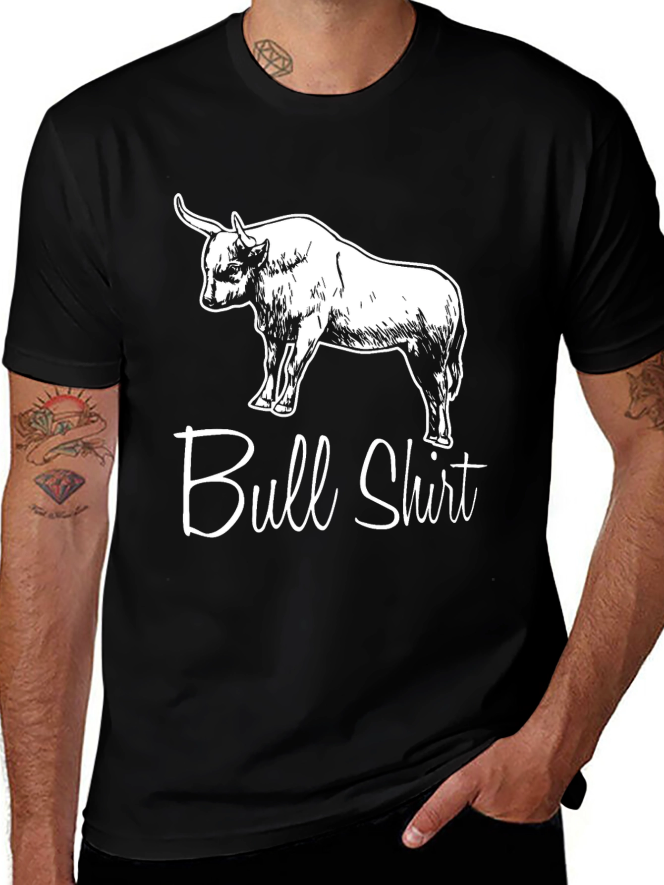 Bull Shirt Graphic Tee - Funny Animal T-Shirt